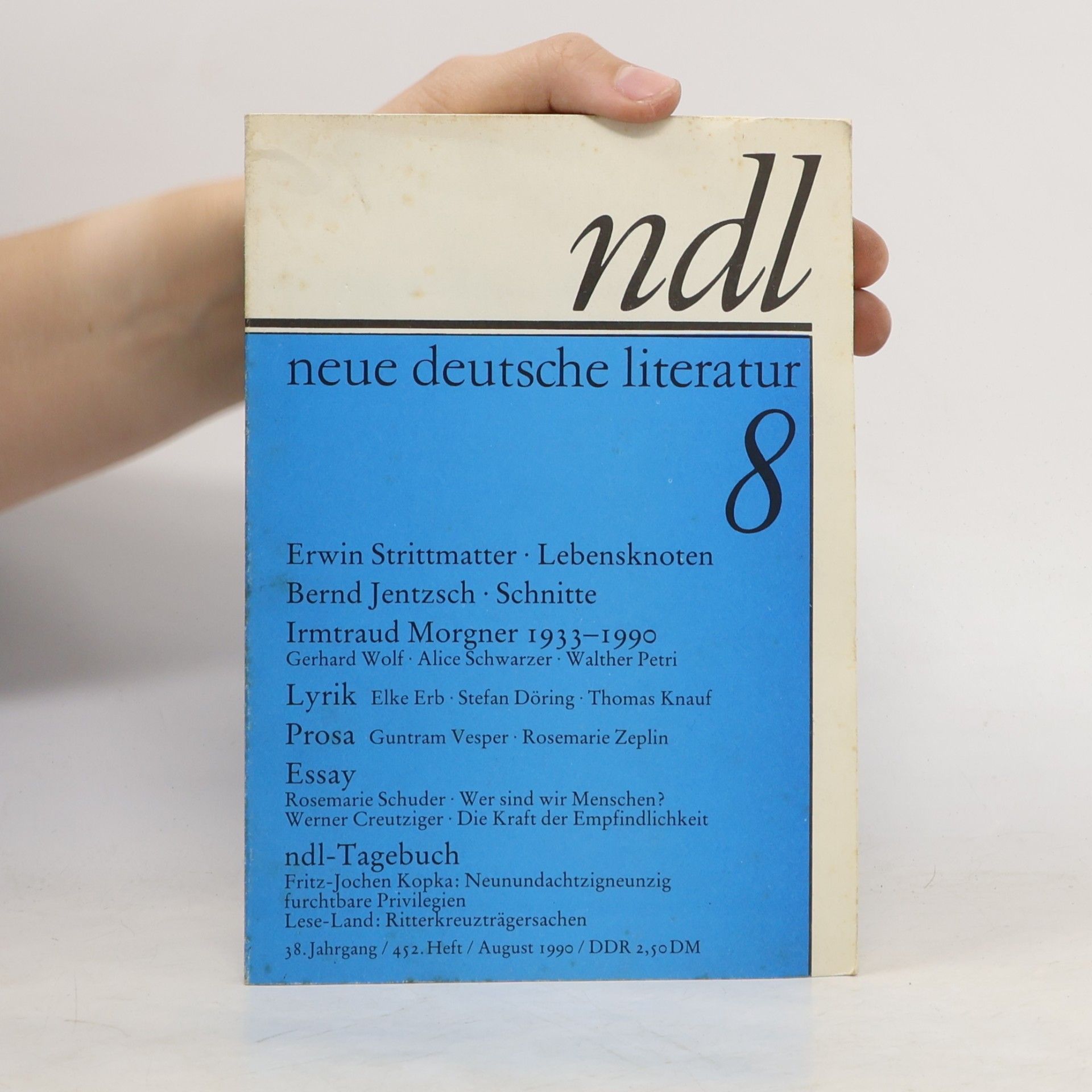 Erwin Strittmatter Neue deutsche Literatur 8