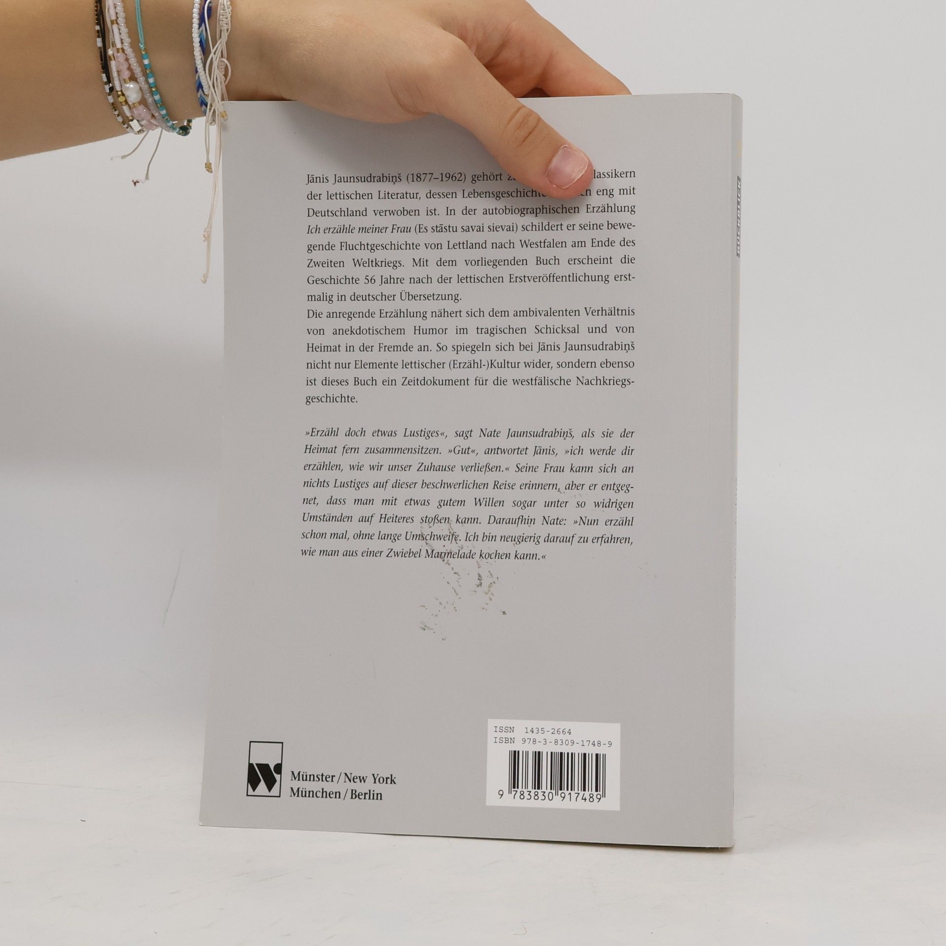 Jānis Jaunsudrabiņš Rückblick: Autobiographische Materialien: Ich erzähle meiner Frau von der Flucht aus Lettland und dem Exil in Westfalen