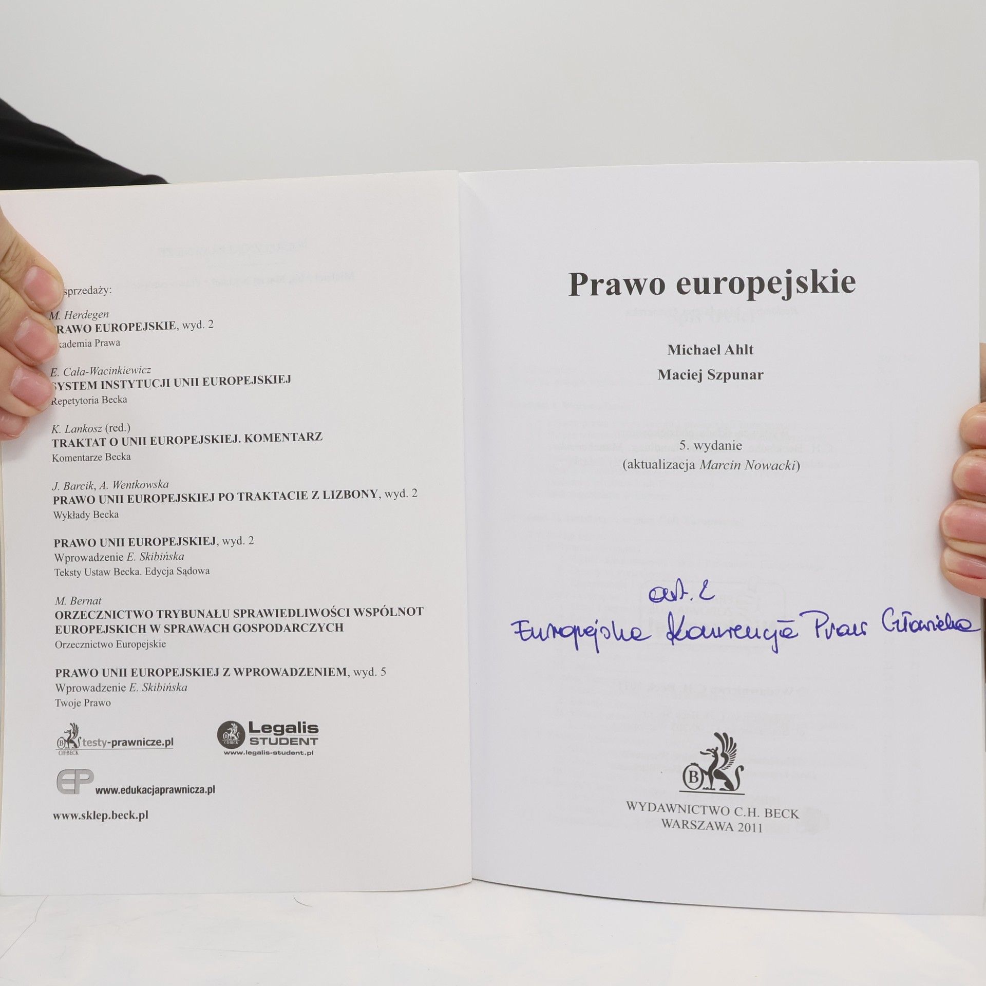 Michael Ahlt Podręczniki Prawnicze: Prawo europejskie - 5. wydanie (aktualizacja Marcin Nowacki)