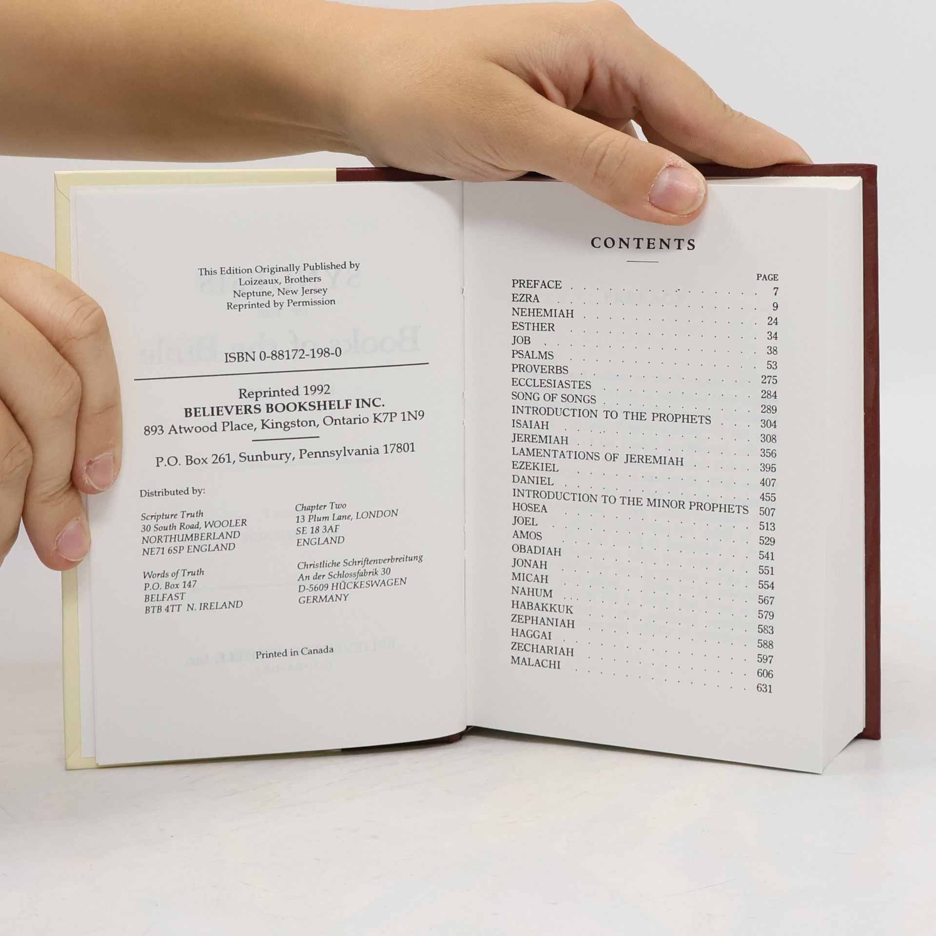 J. N. Darby Synopsis of the Books of the Bible