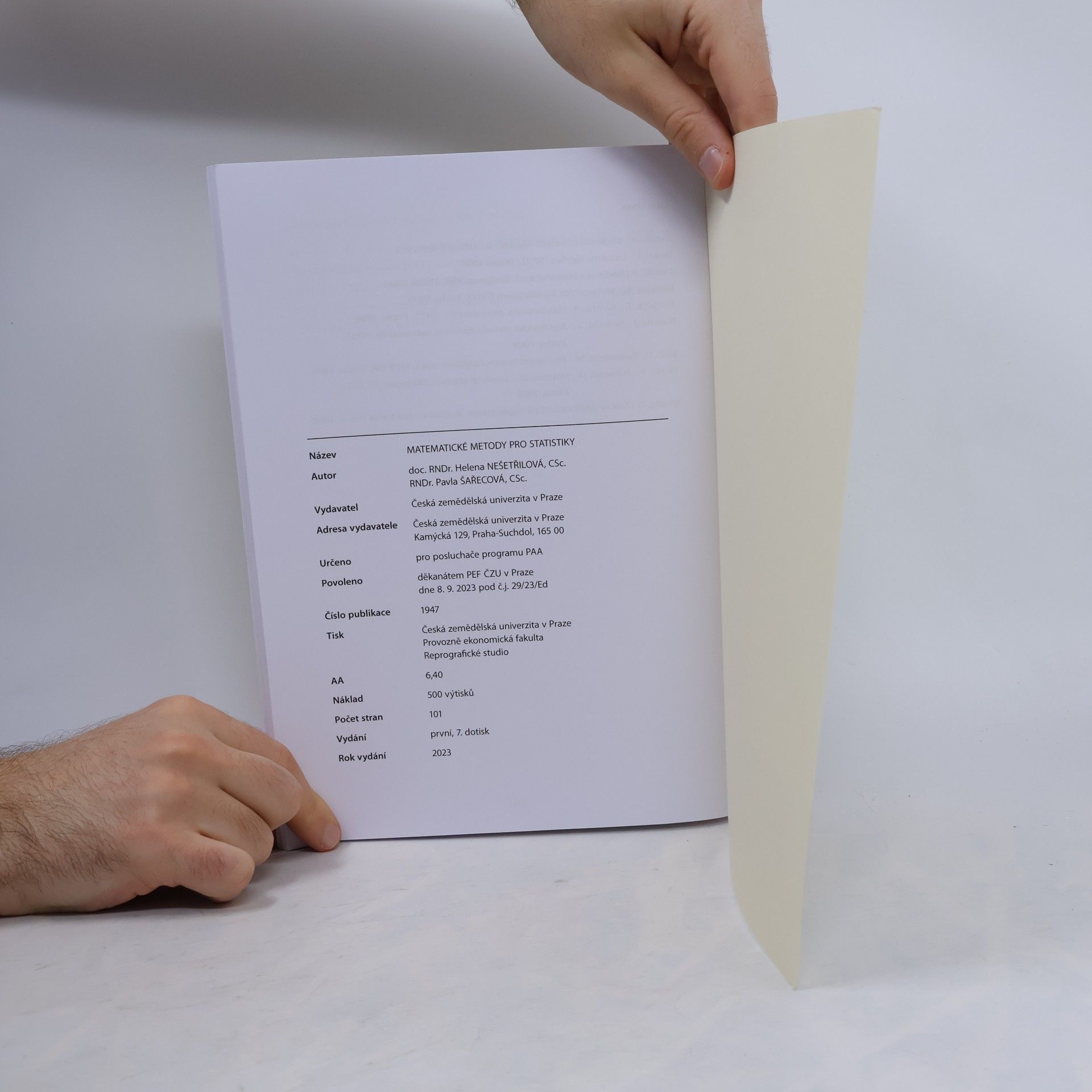 Kolektiv autorů Matematické metody pro statistiky