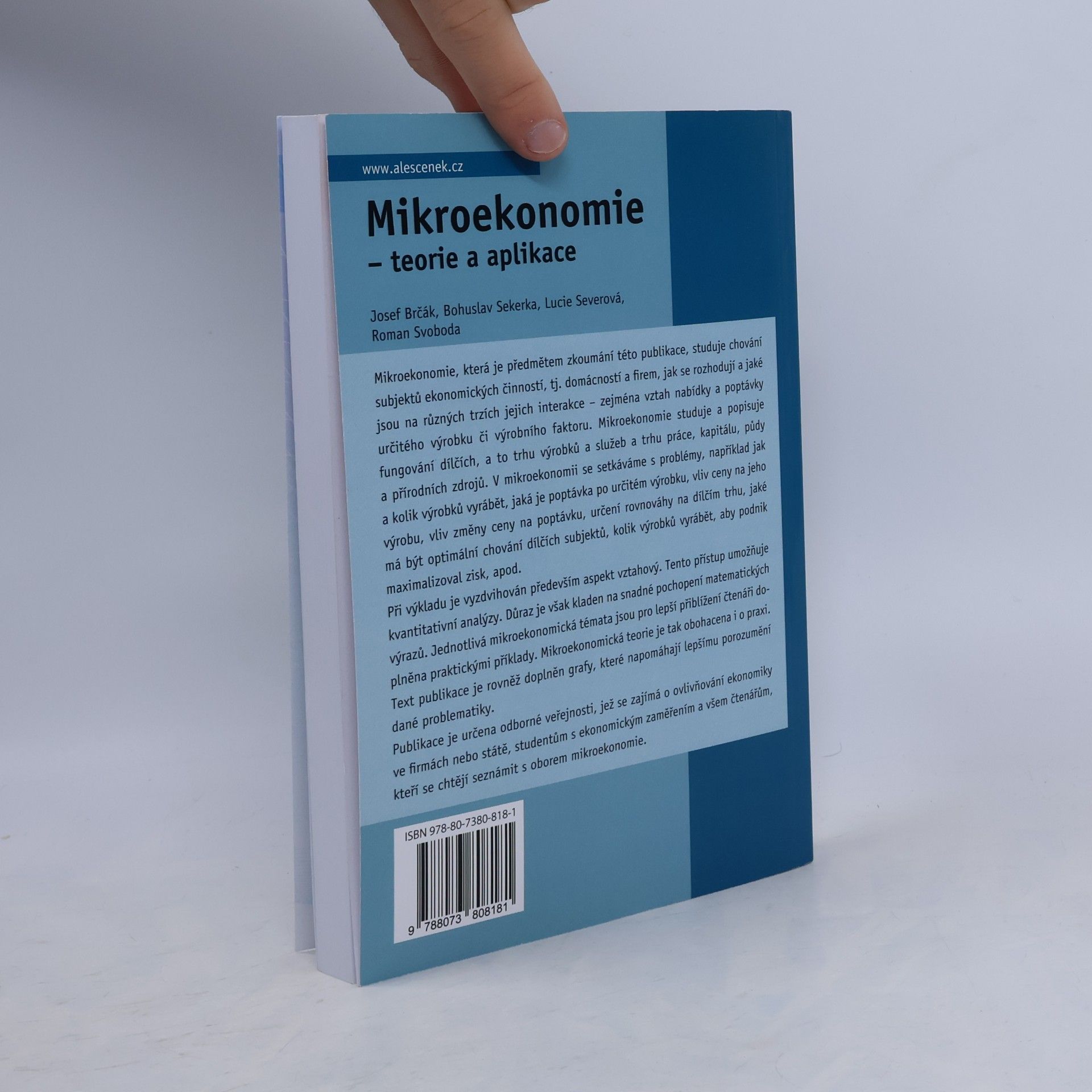 Josef Brčák Mikroekonomie. Teorie a aplikace