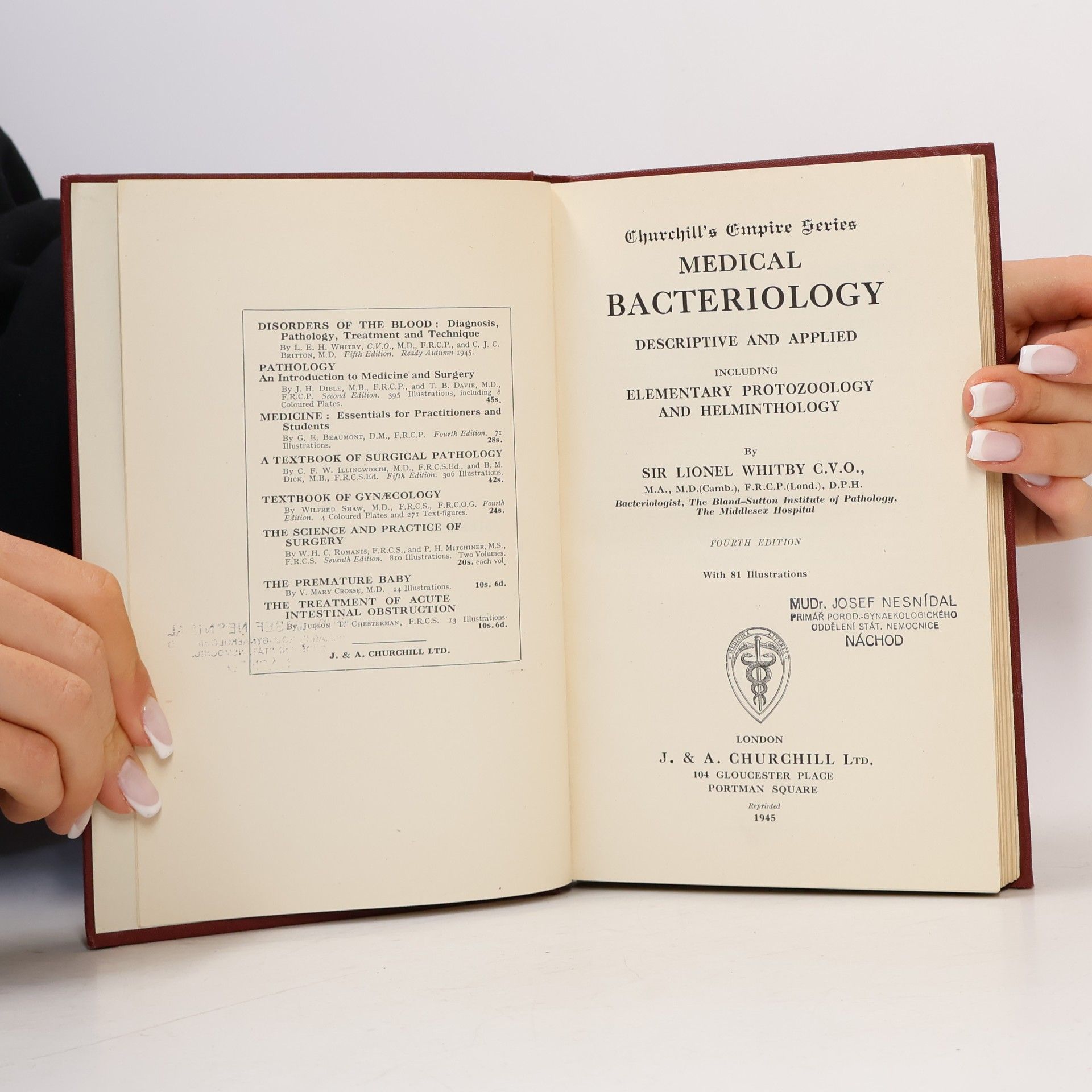 Sir Lionel Whitby Medical Bacteriology