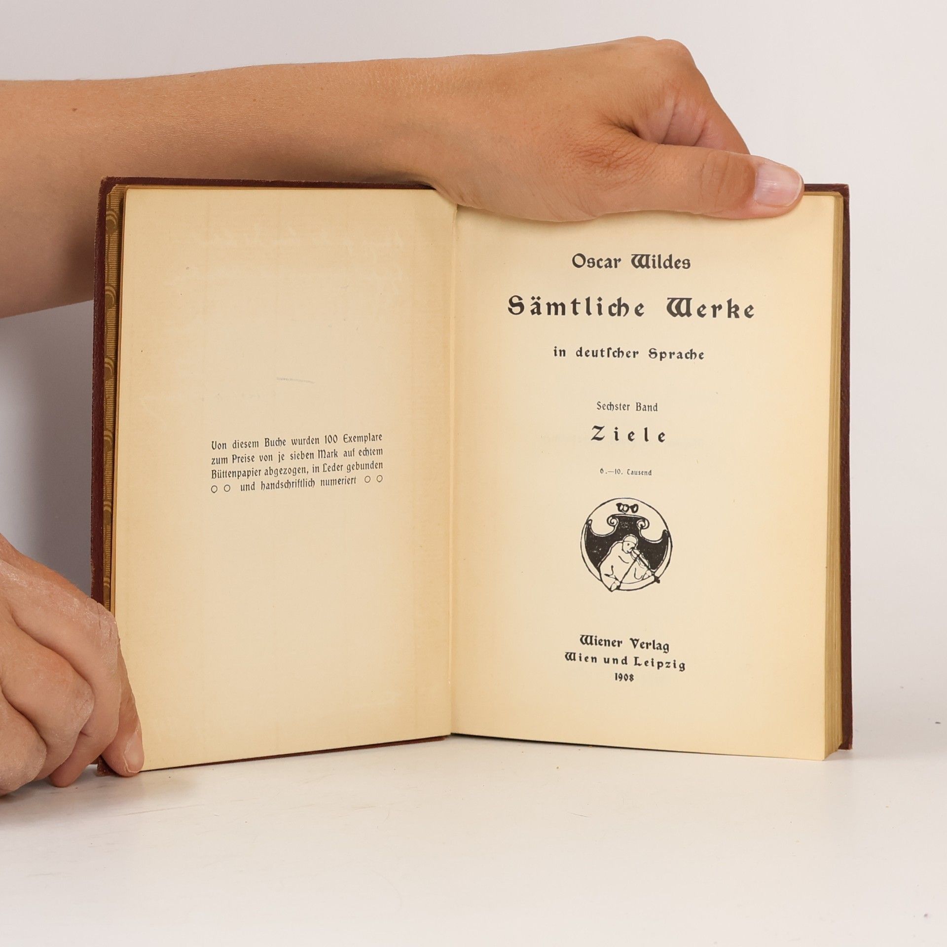 O. Wilde Sämtliche Werke in deutscher Sprache VI. Ziele