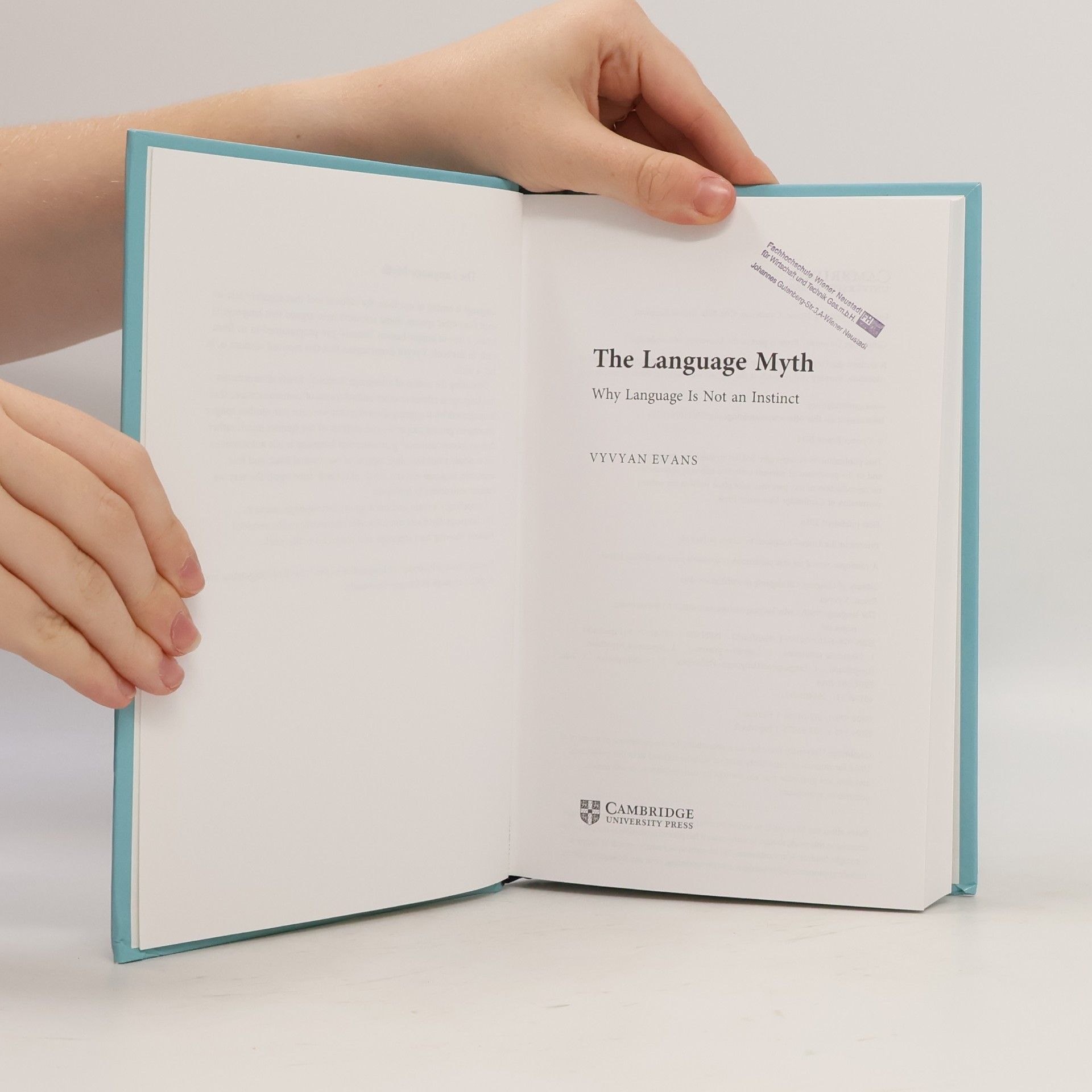 Vyvyan Evans The Language Myth