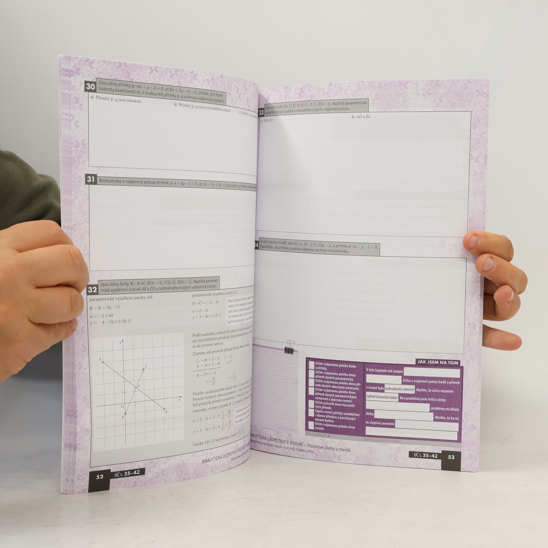 Kolektiv autorů Matematika pro střední školy 7. A. Díl.: Analytická geometrie v rovině. Pracovní sešit