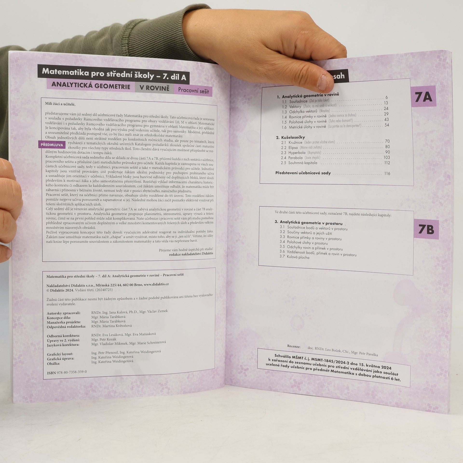 Kolektiv autorů Matematika pro střední školy 7. A. Díl.: Analytická geometrie v rovině. Pracovní sešit