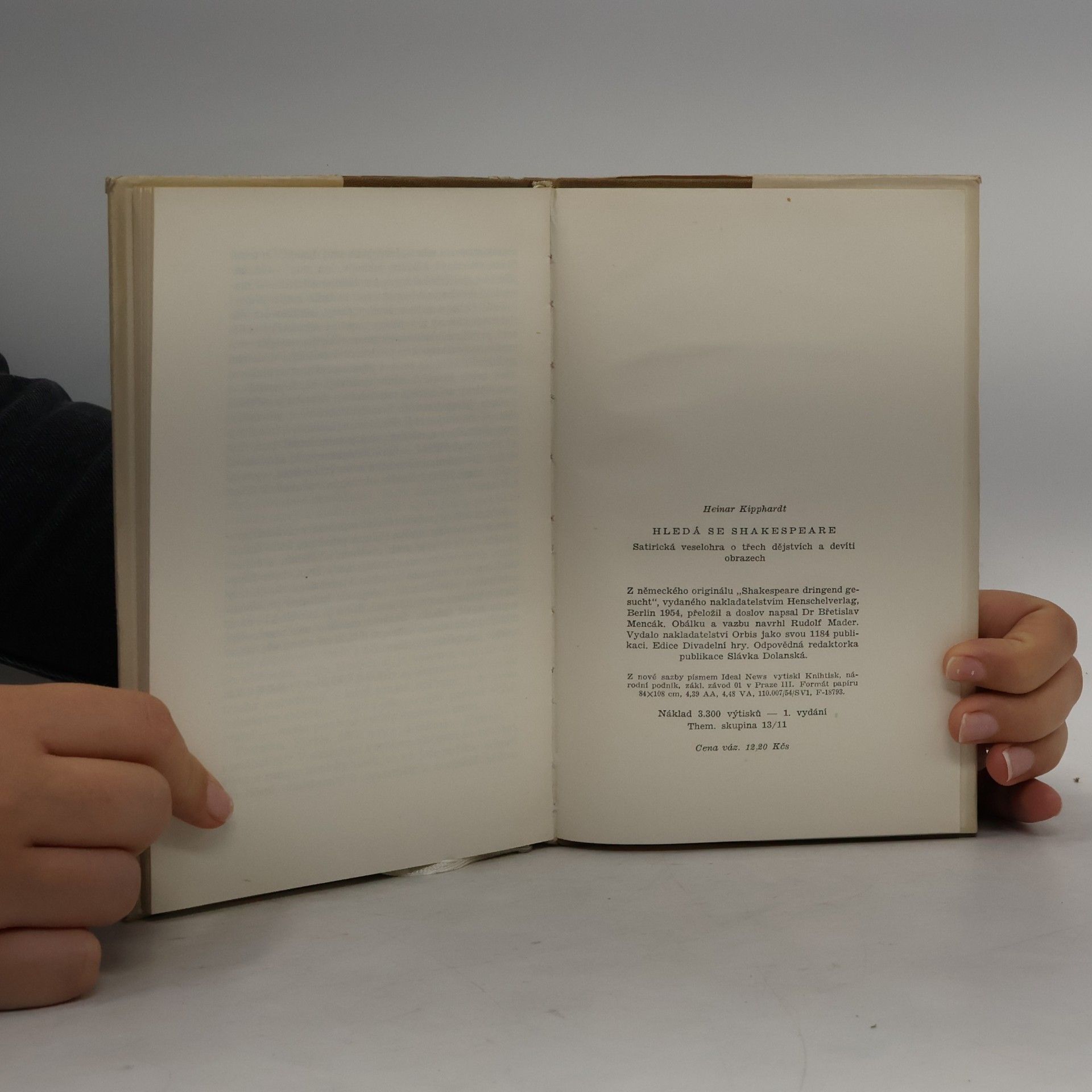 Heinar Kipphardt Hledá se Shakespeare