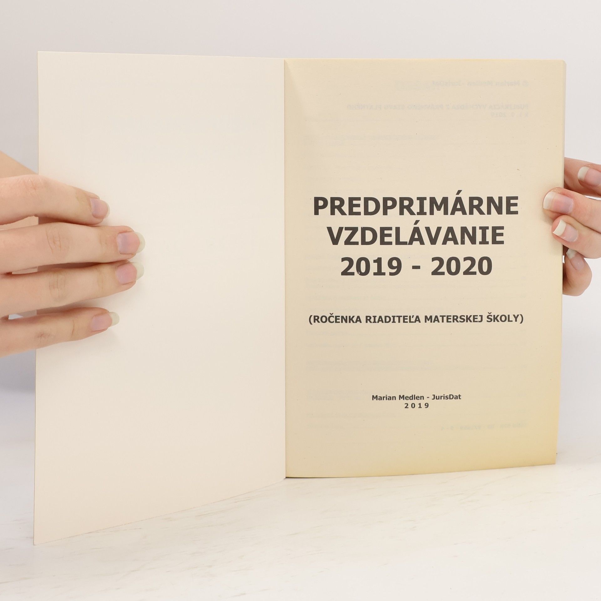 Marian Medlen Predprimárne vzdelávanie 2019 - 2020