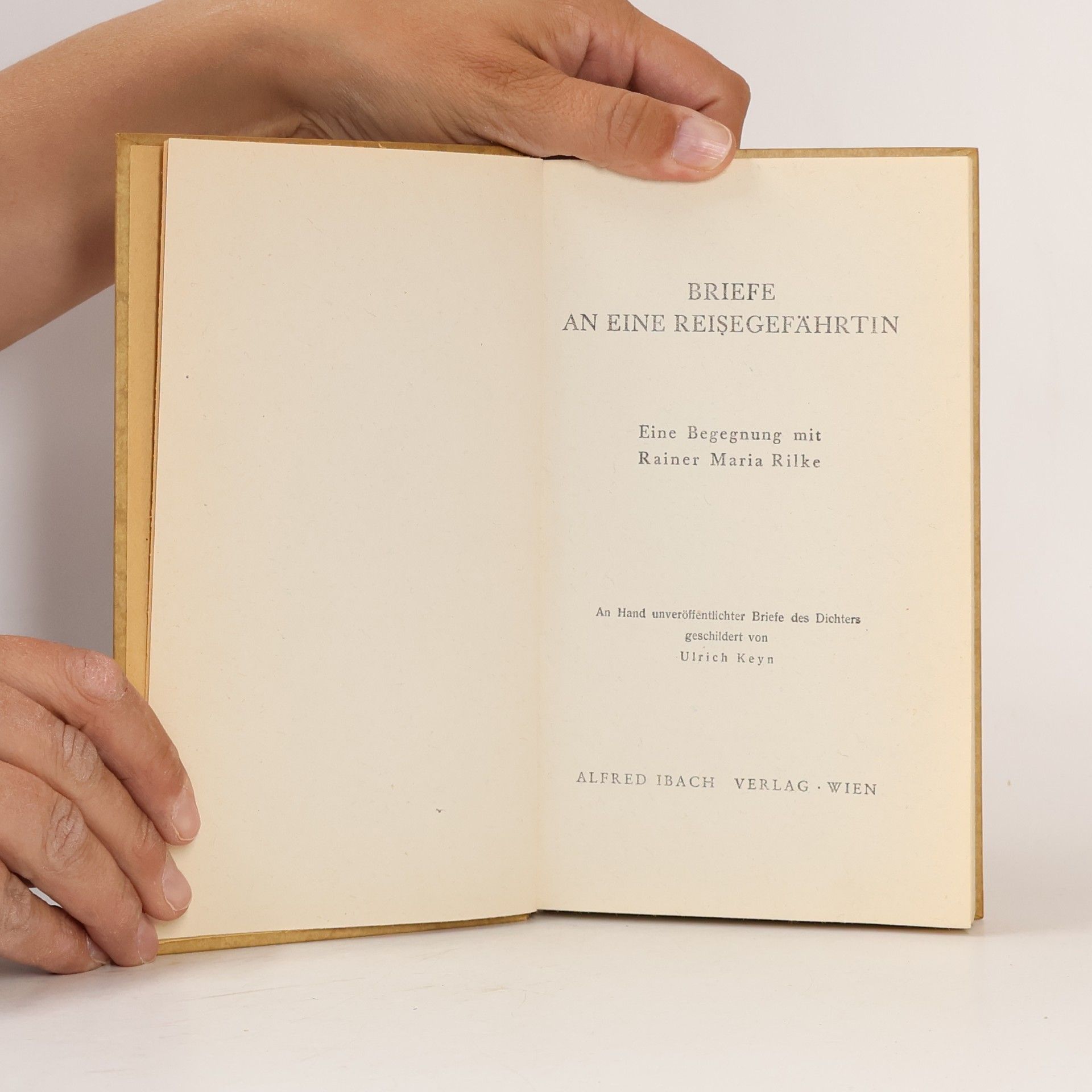 Rainer Maria Rilke Briefe an eine Reisegefährtin