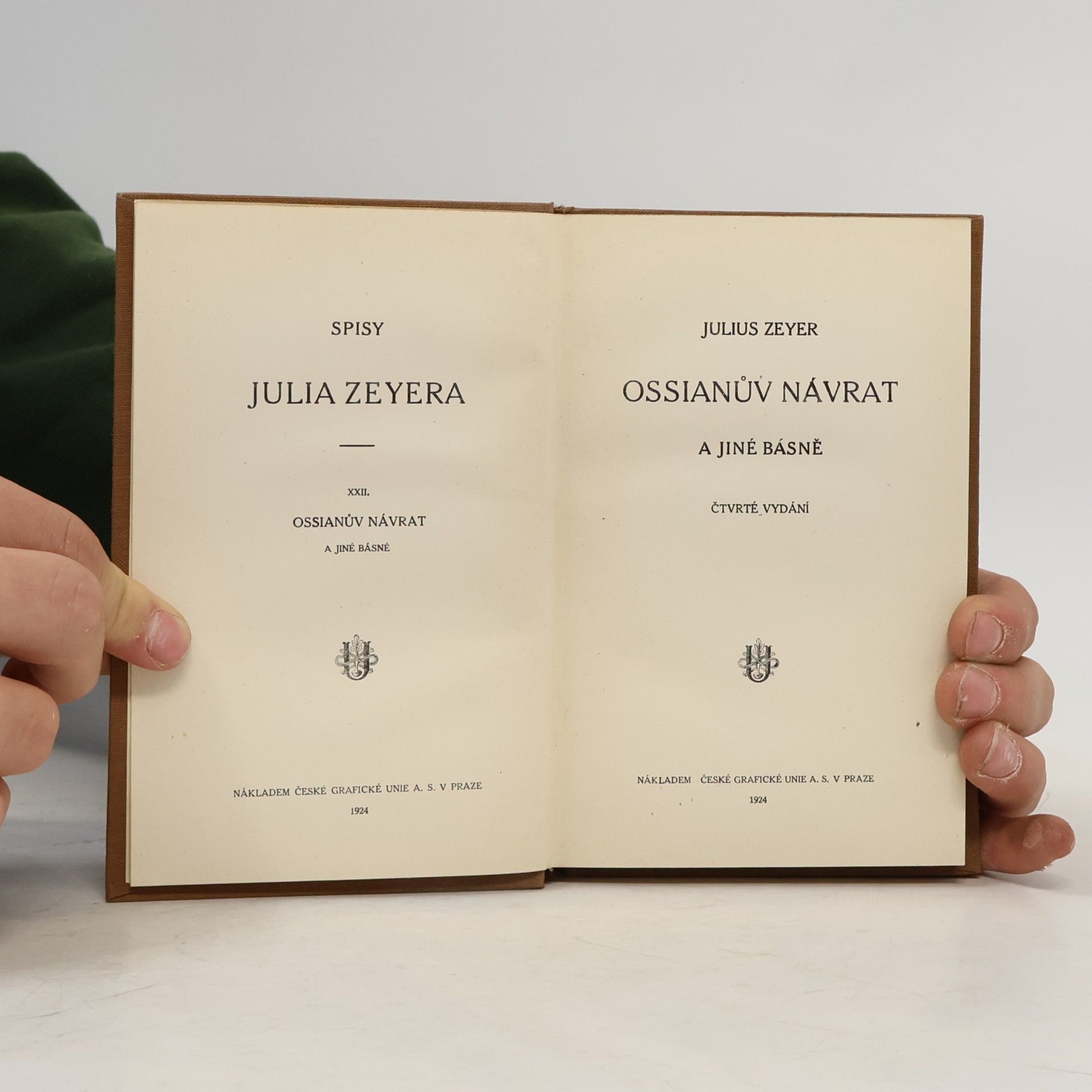 Julius Zeyer Ossianův návrat a jiné básně