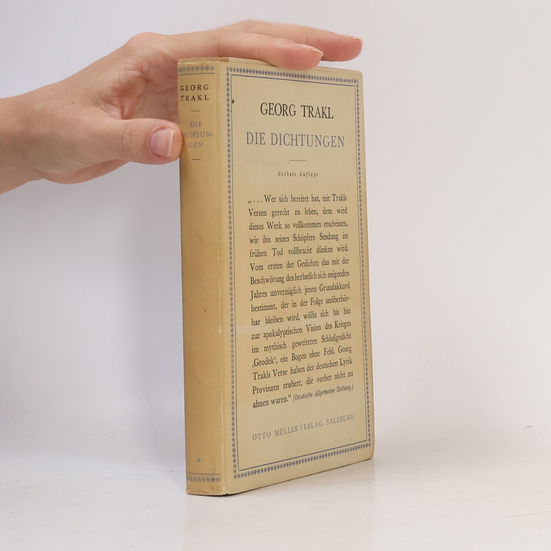 Georg Trakl Die Dichtungen