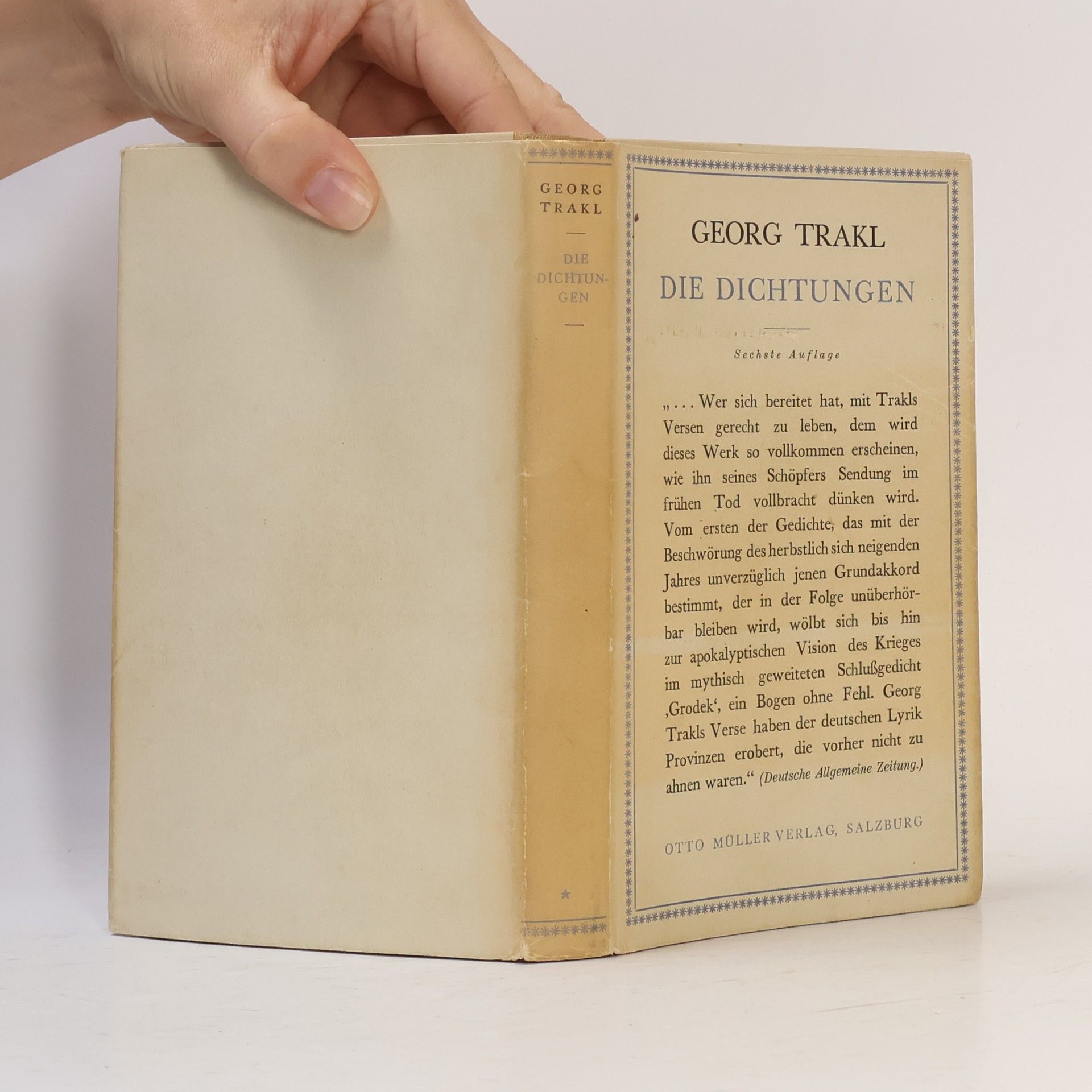 Georg Trakl Die Dichtungen