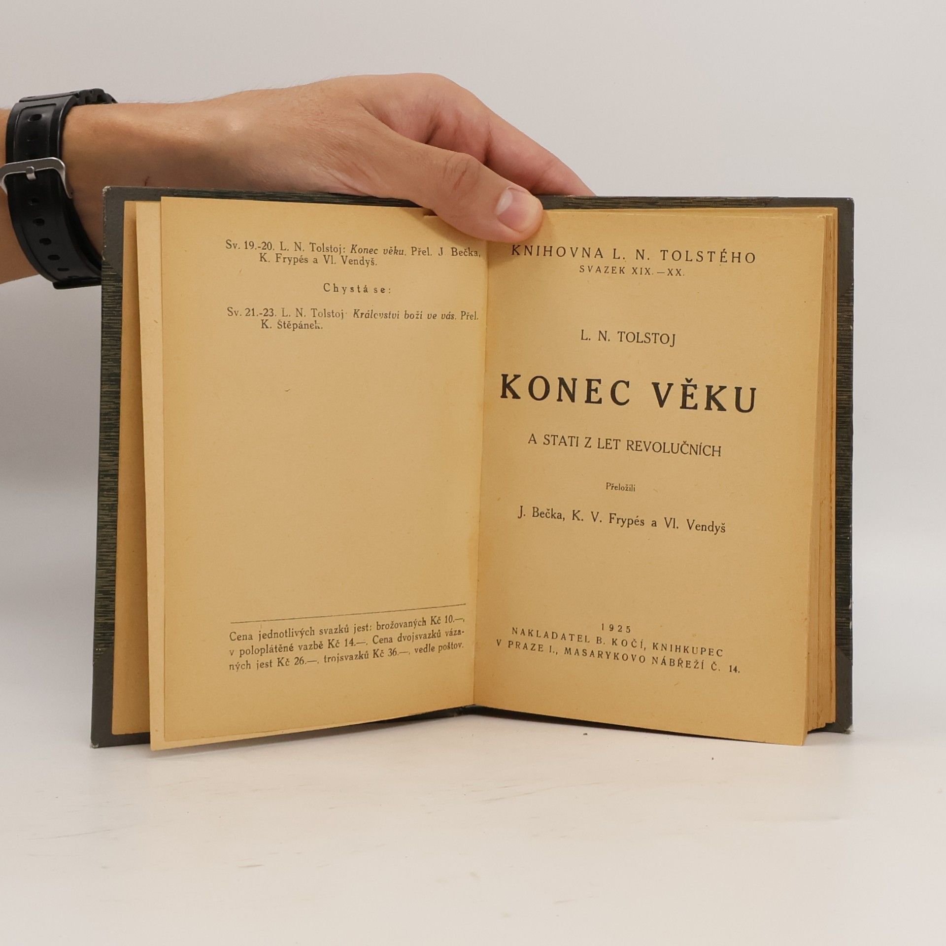 L. N. Tolsoj Konec věku a stati z let revolučních (svazek 19-20)