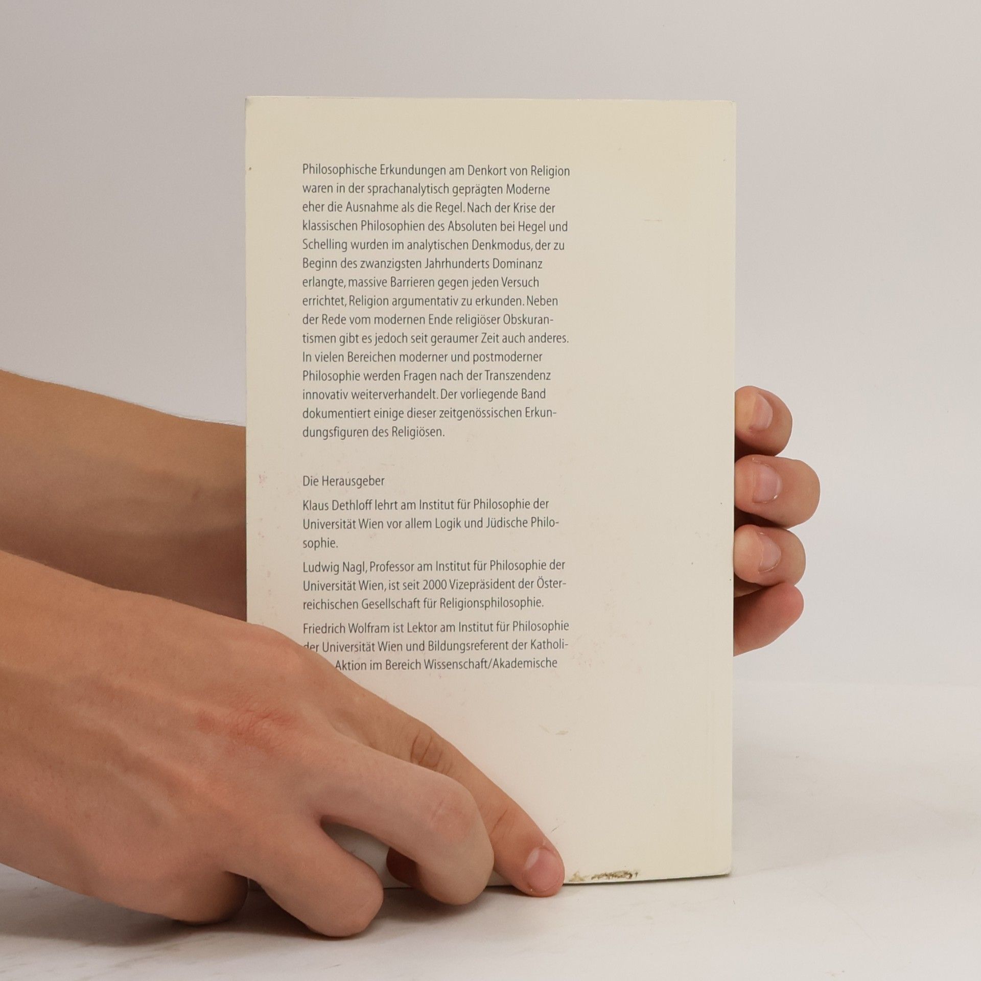 Klaus Dethloff Religion, Moderne, Postmoderne