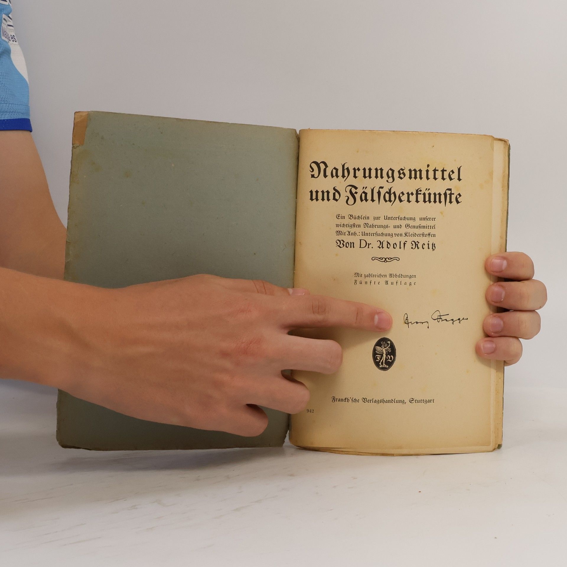 Dr. Adolf Reitz Nahrungsmittel und Fälscherkünste
