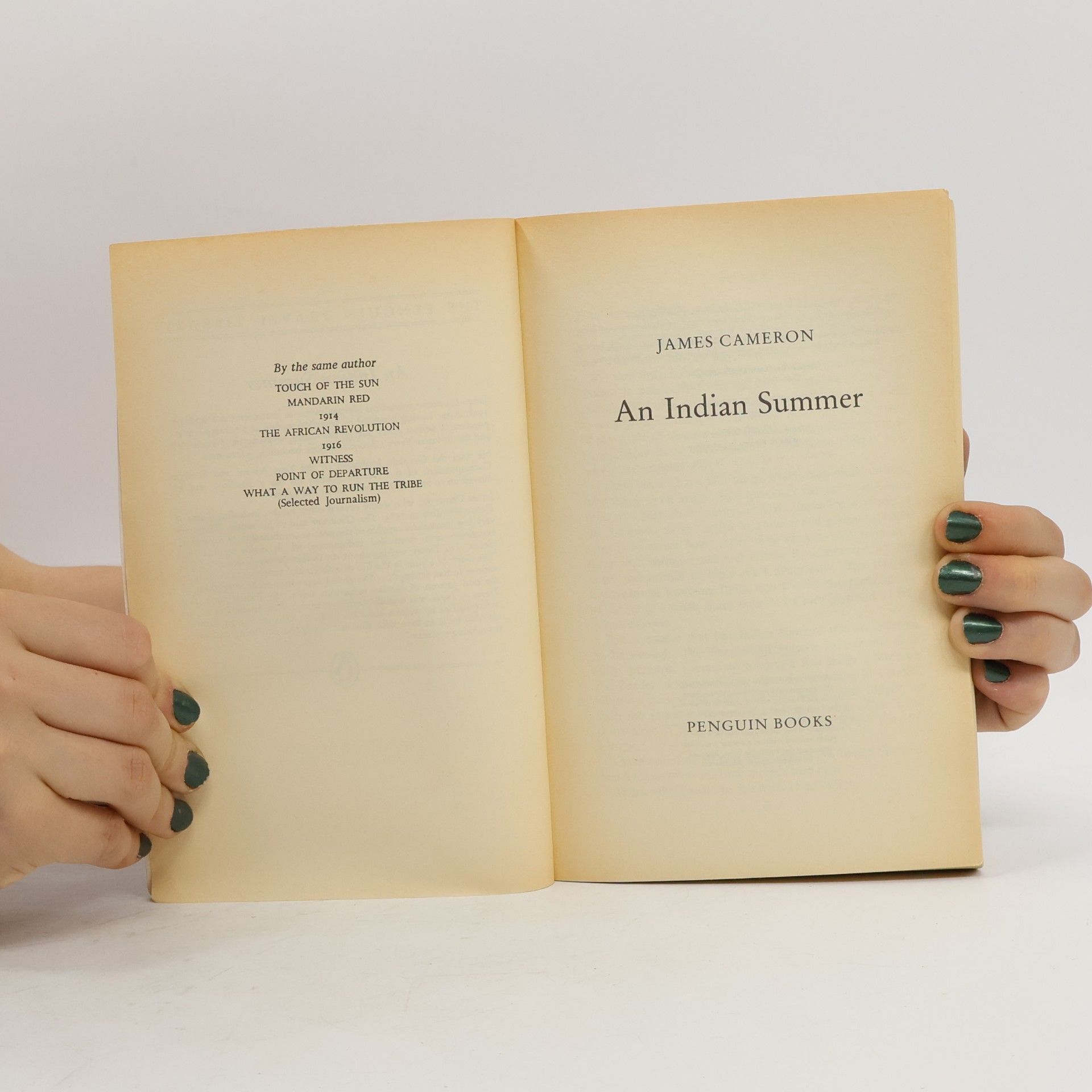 James Cameron Penguin Travel Library: An Indian Summer