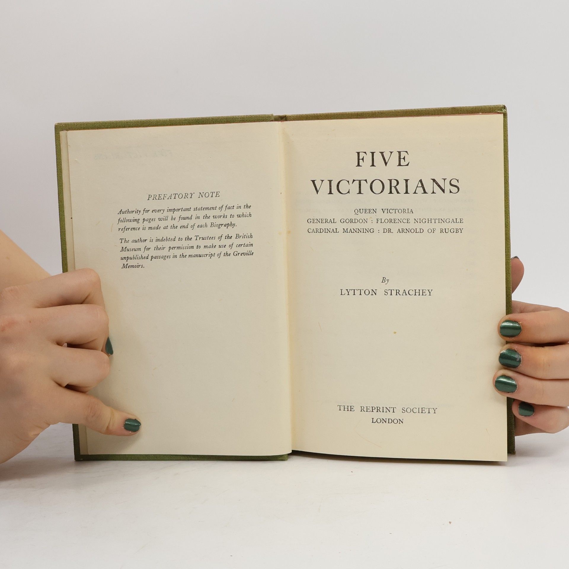 Lytton Strachey Five Victorians
