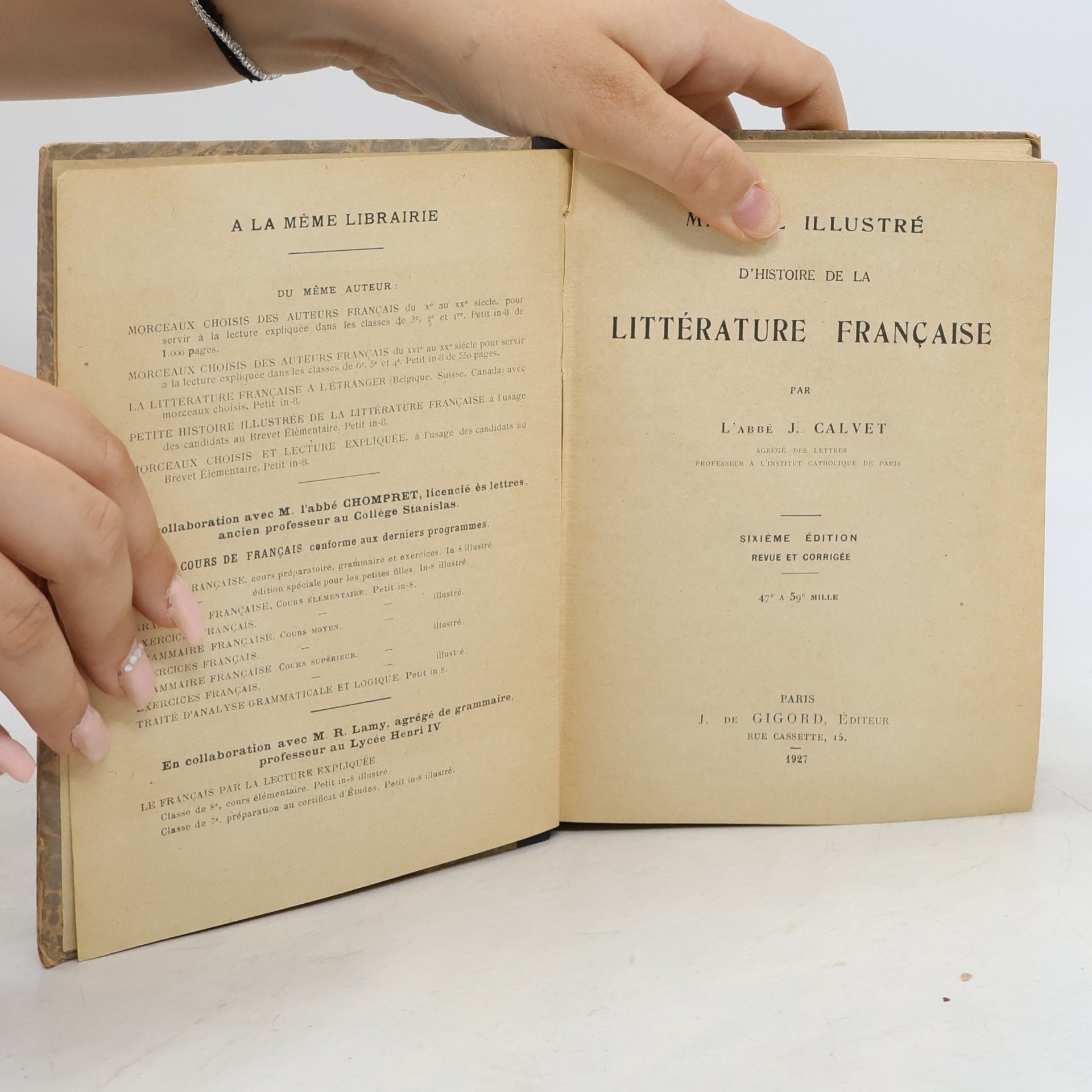 J. Calvet D´histoire de la littérature francaise