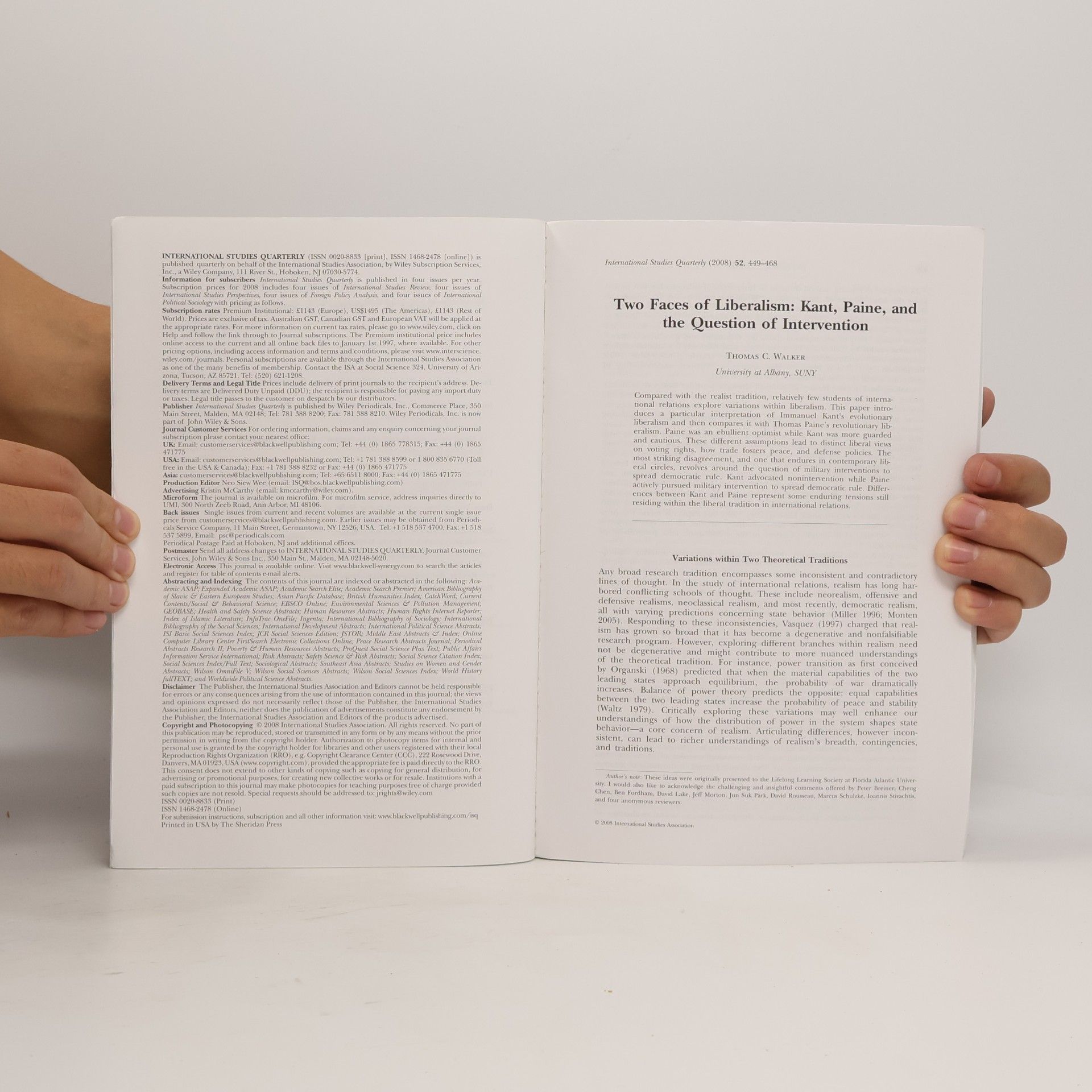 Autorenkollektiv International Studies Quarterly. Volume 52. Number 3