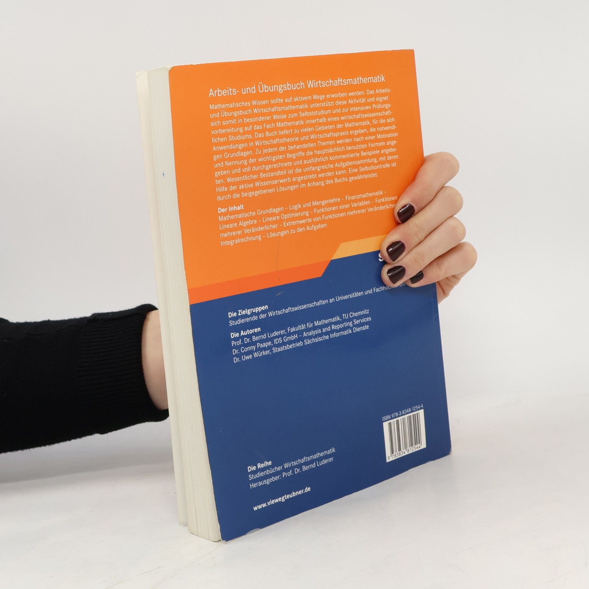 Bernd Luderer Arbeits- und Übungsbuch Wirtschaftsmathematik