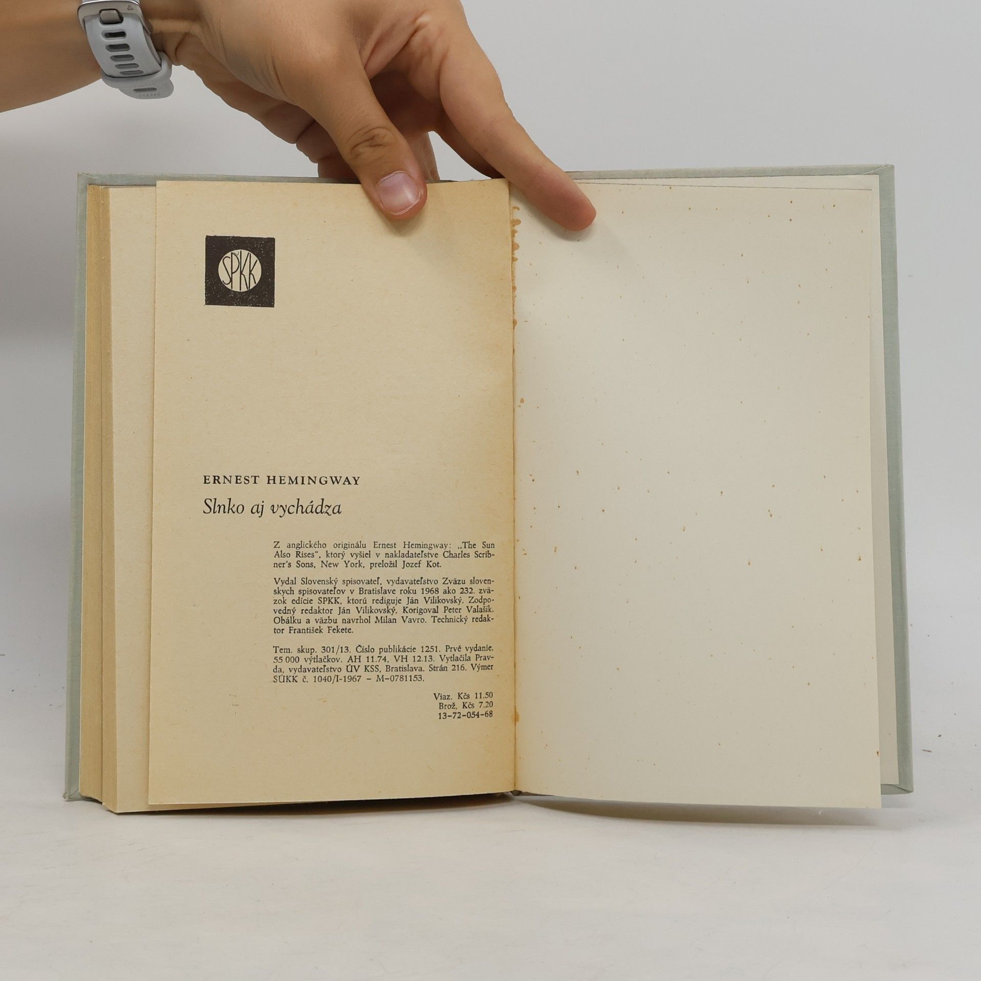 Ernest Hemingway Slnko aj vychádza