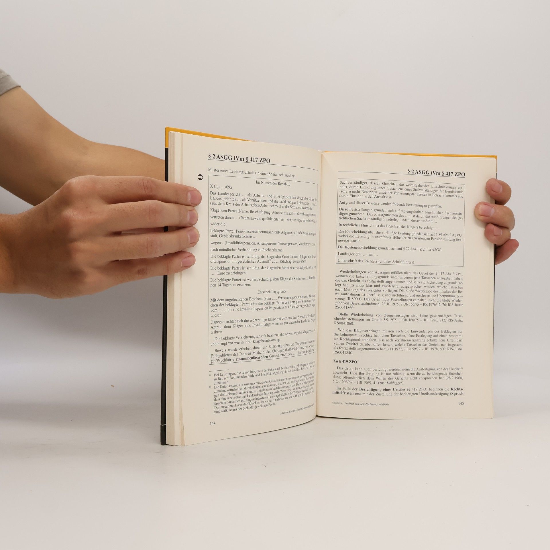 Franz M. Adamovic Handbuch zum ASG-Verfahren
