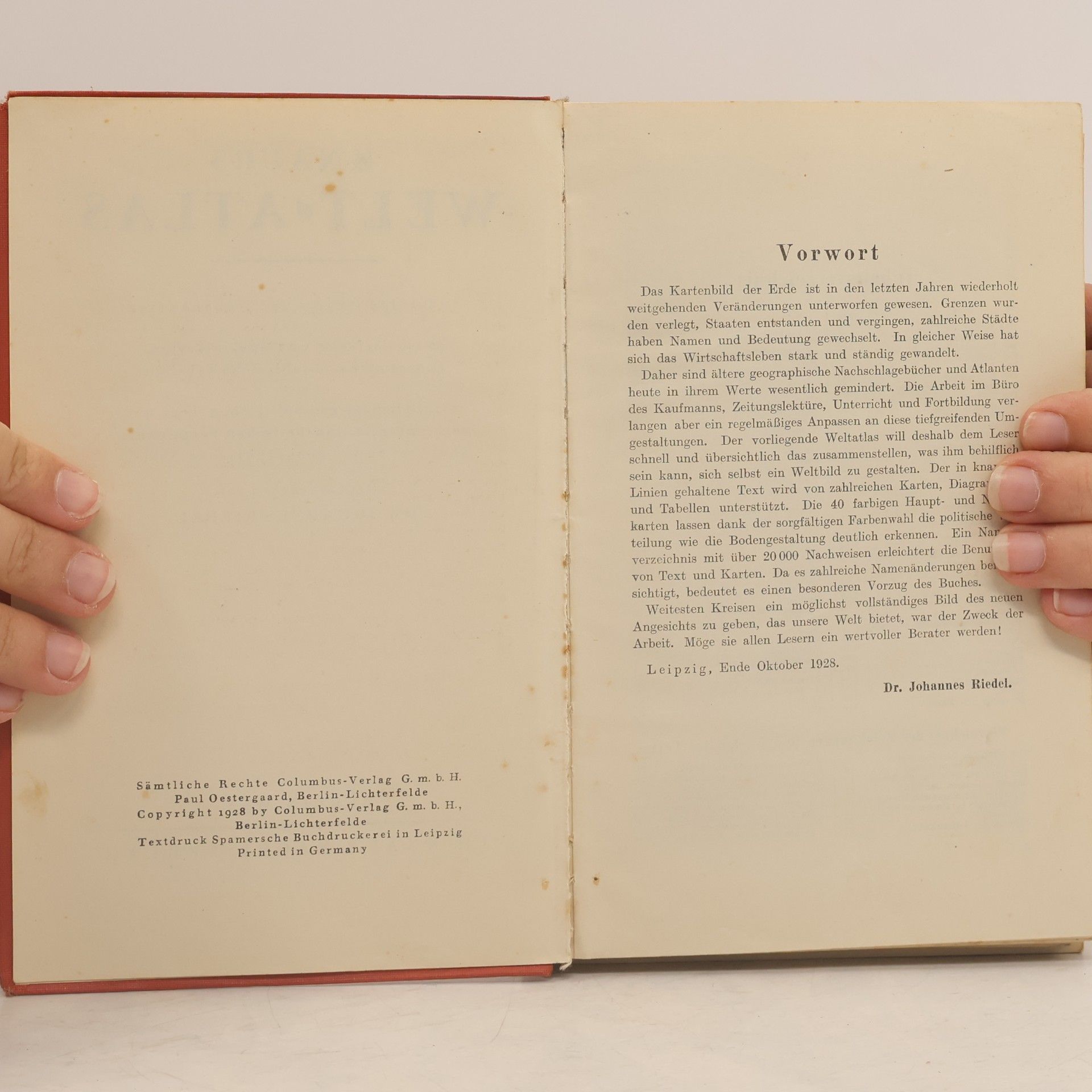 Johannes Riedel Knaurs Welt-Atlas