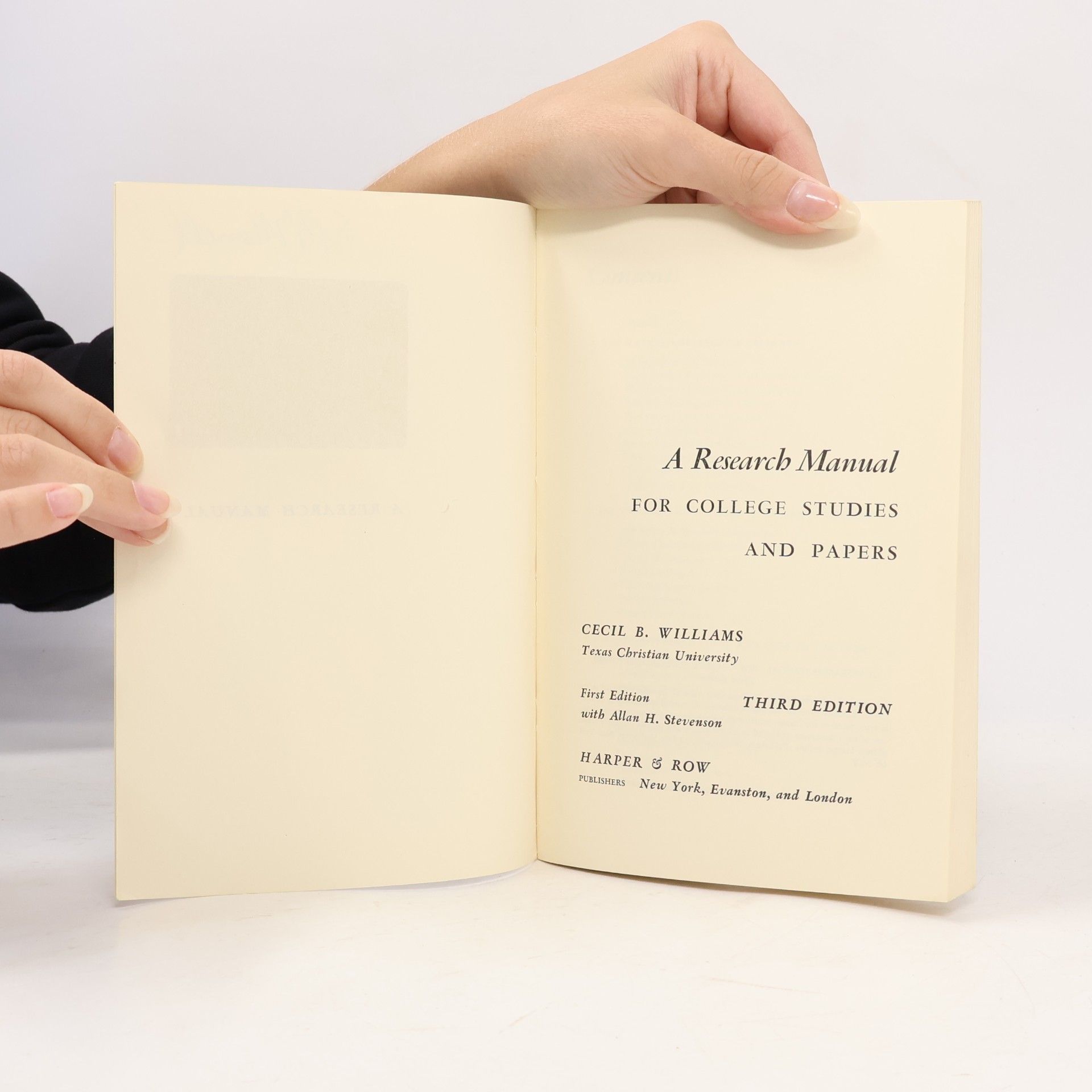 Cecil B. Williams A Research Manual