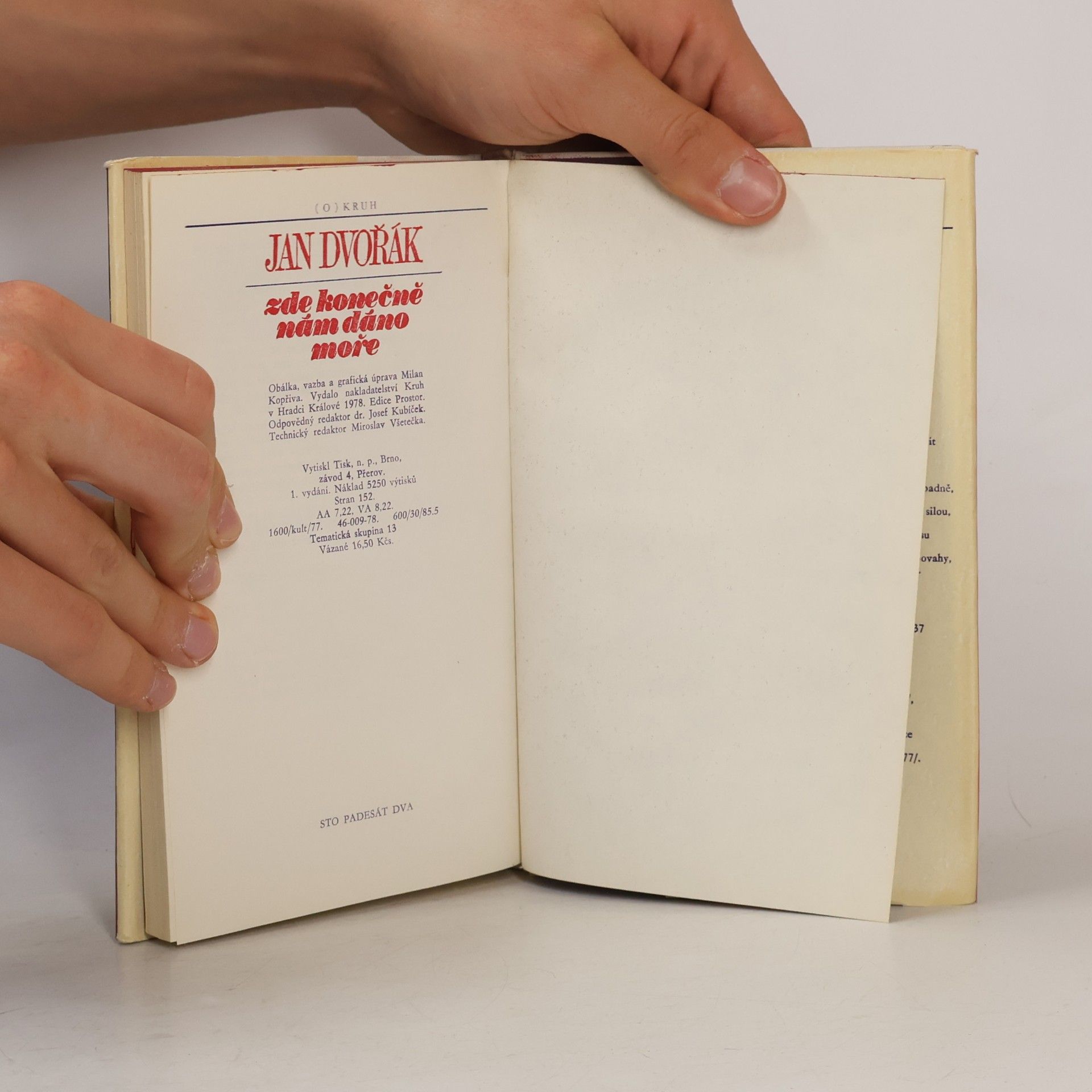 Jan Dvořák Zde konečně nám dáno moře