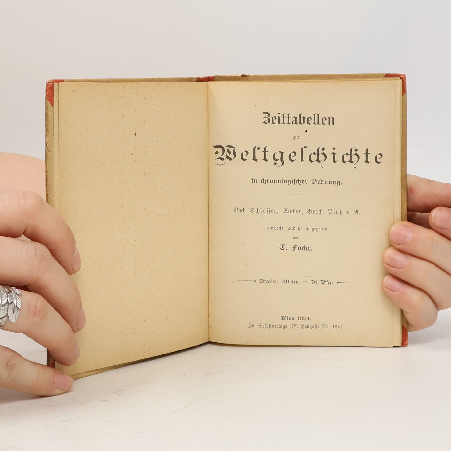 C. Fockt Zeittabellen zur Weltgeschichte