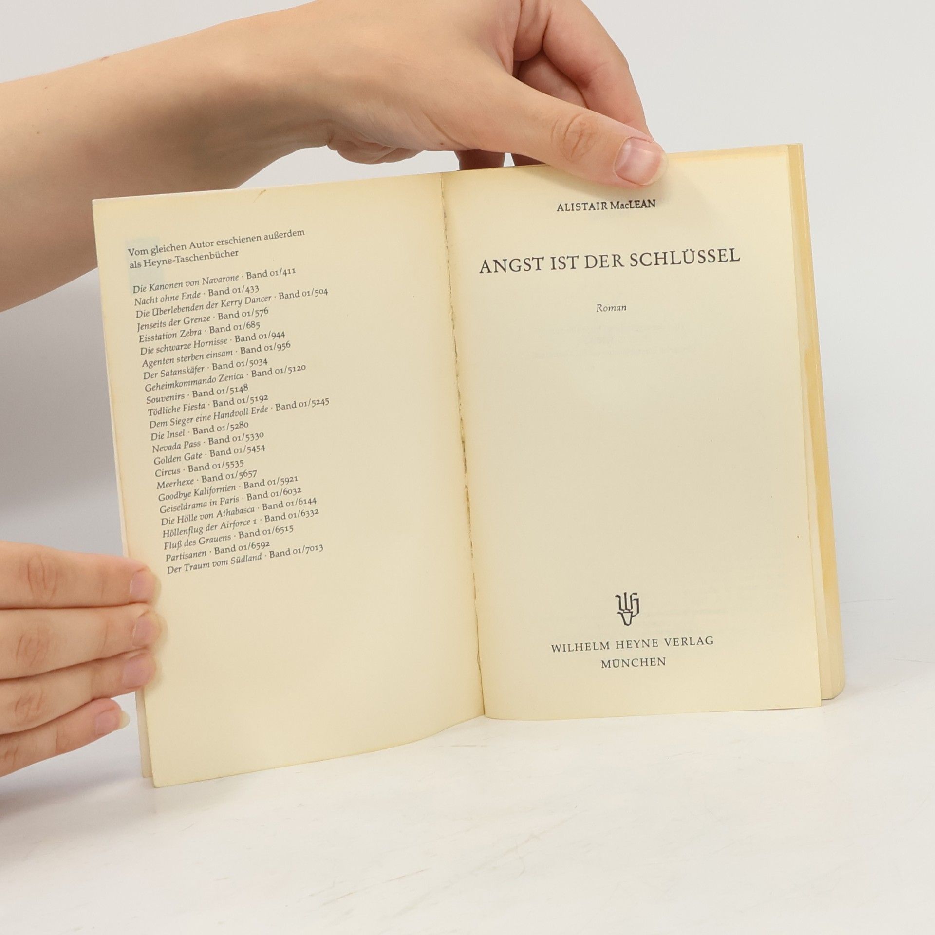 Alistair MacLean Angst ist der Schlüssel