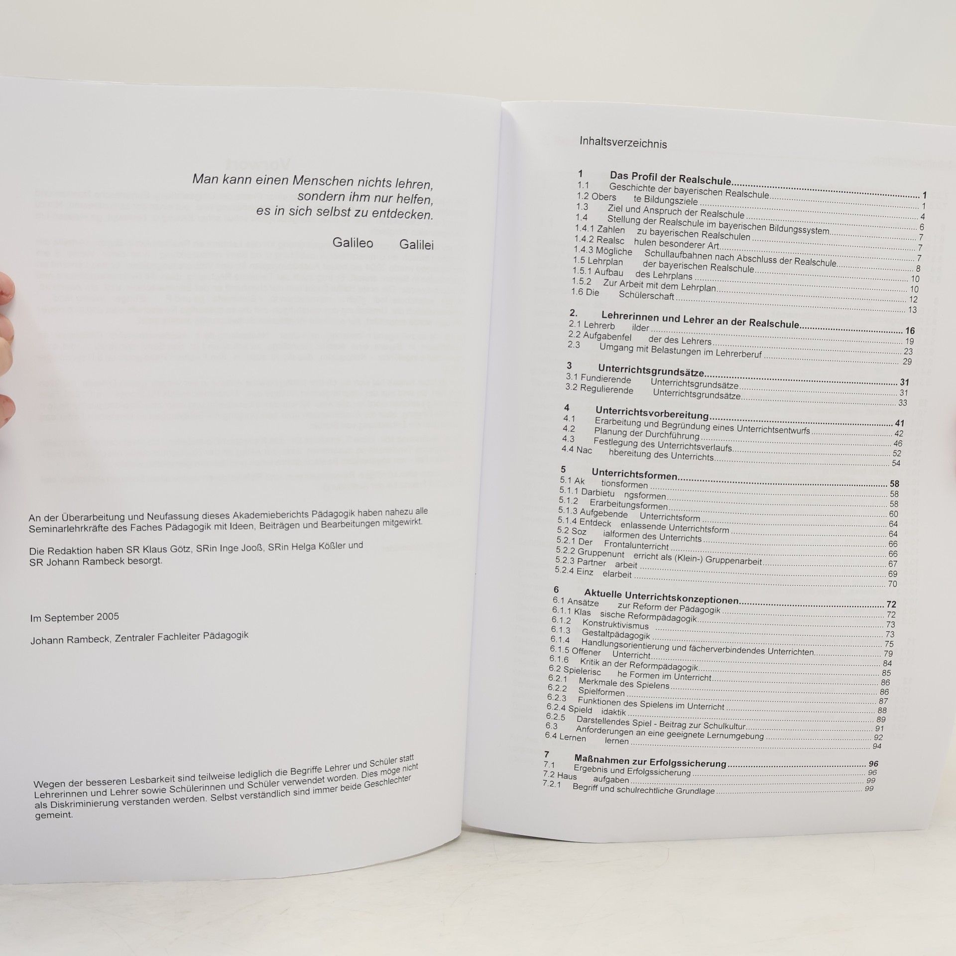 Autorenkollektiv Pädagogik für die Studienseminare an Realschulen in Bayern