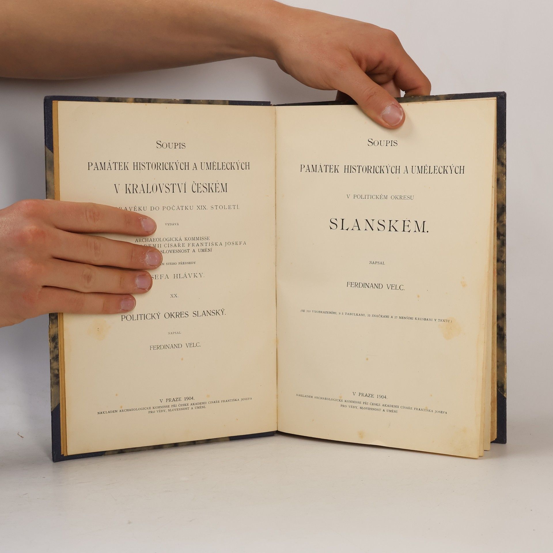 Ferdinand Velc Soupis památek historických a uměleckých v politickém okresu Slanském