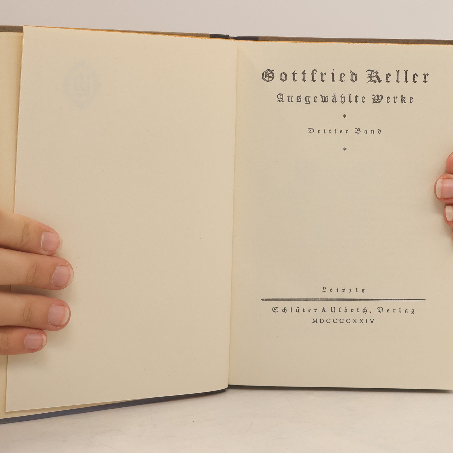Gottfried Keller Ausgewählte Werke, Dritter Band