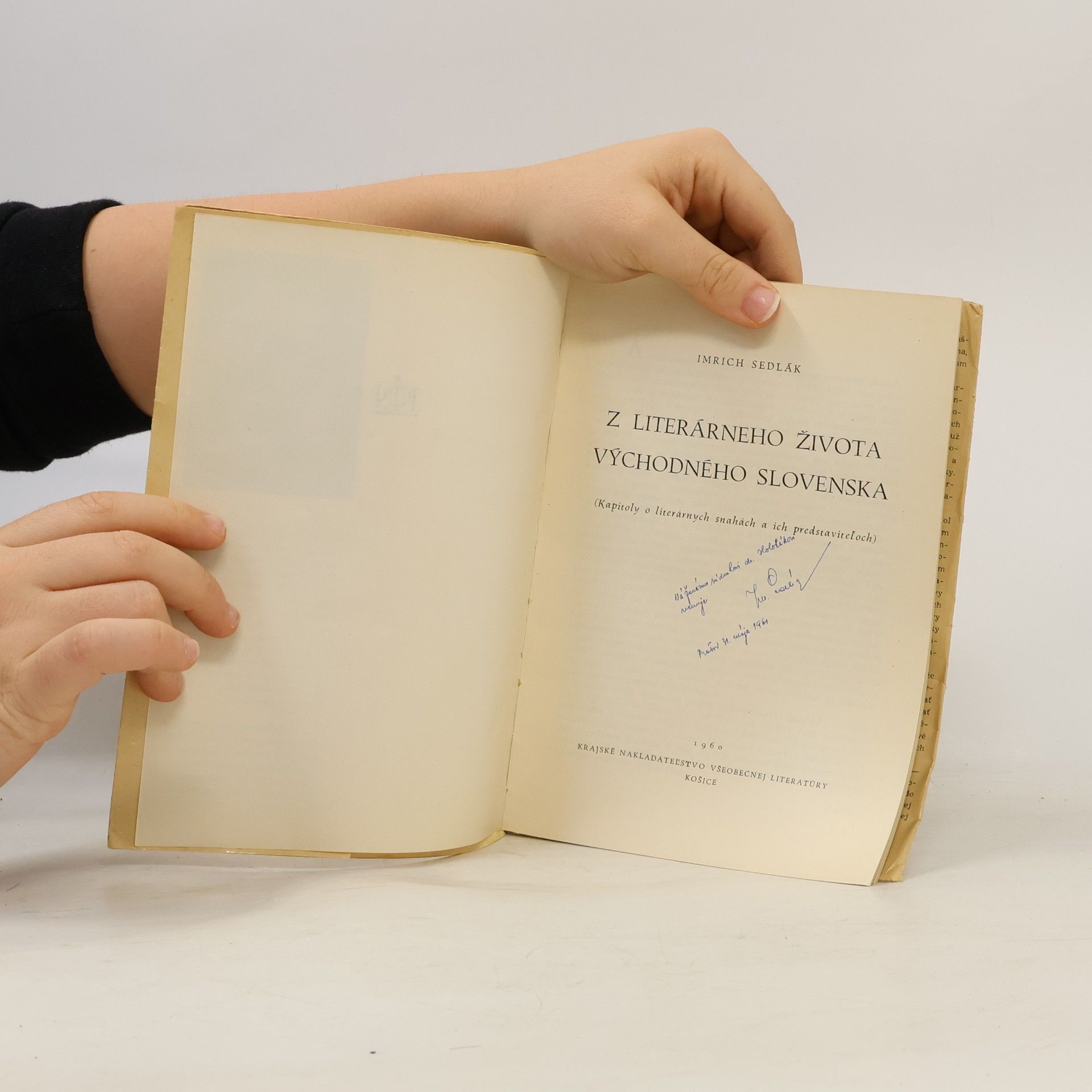 Imrich Sedlák Z literárneho života východného Slovenska