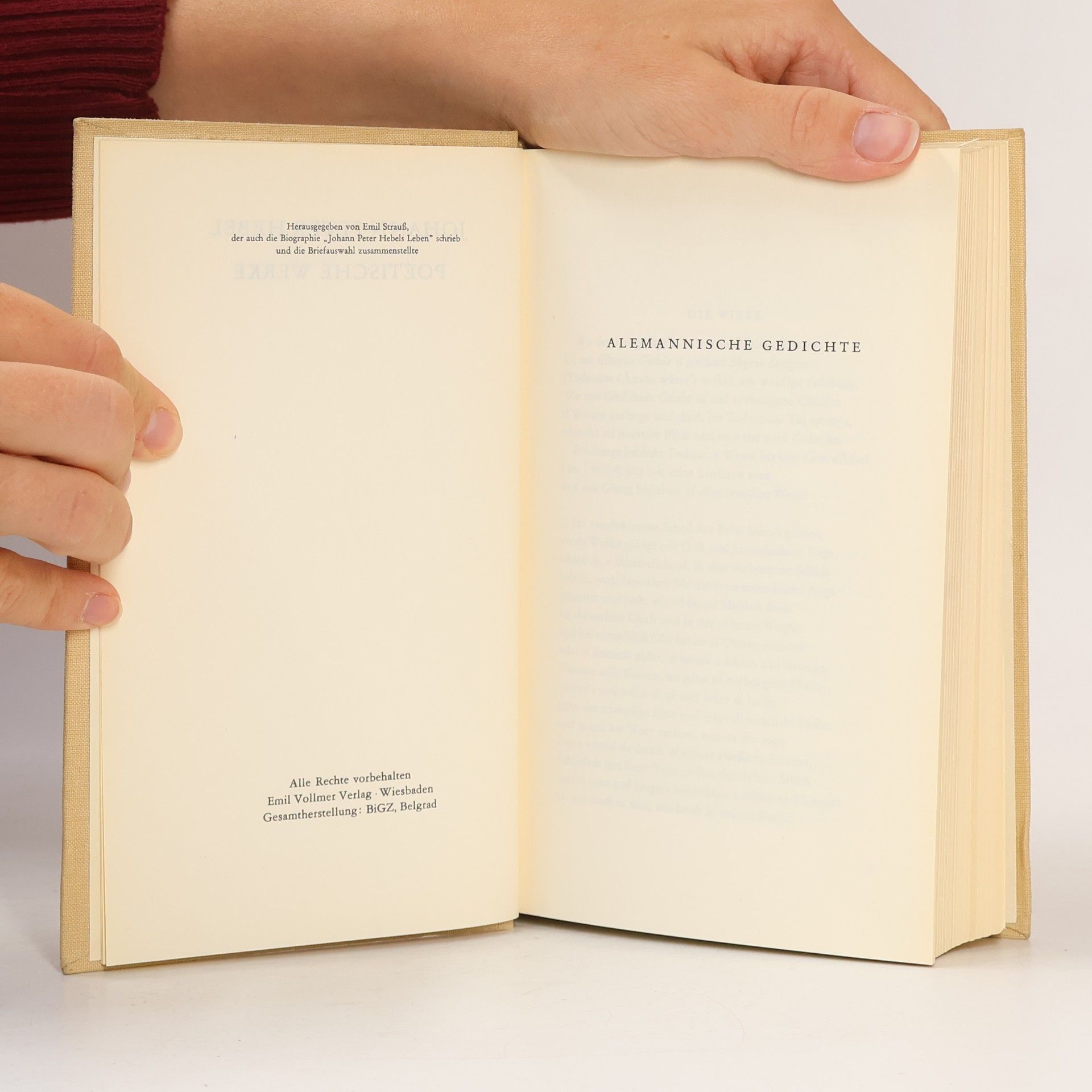 Johann Peter Hebel Poetische Werke