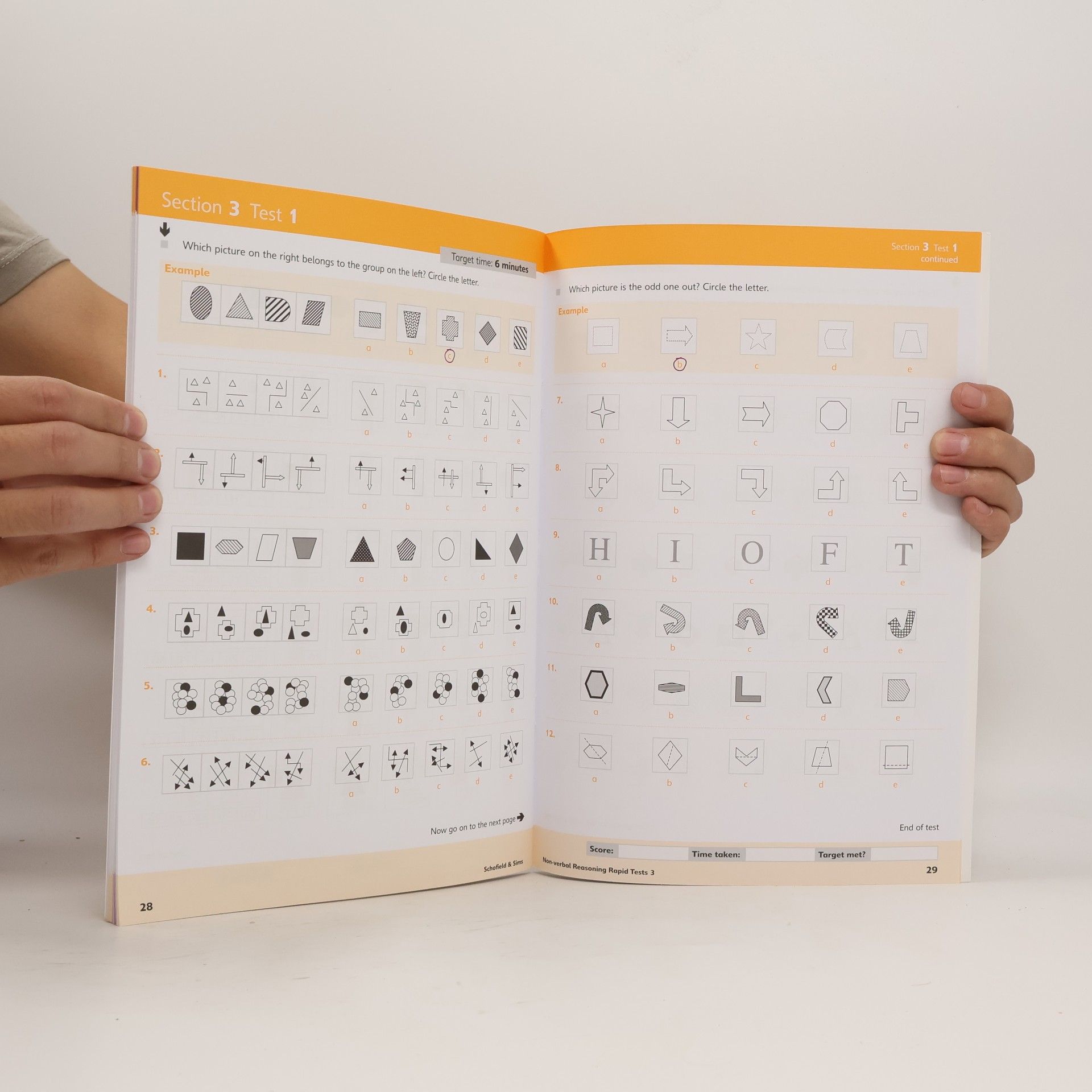 Schofield & Sims Limited 11+ Non-verbal Reasoning Rapid Tests Book 3: Year 4, Ages 8-9