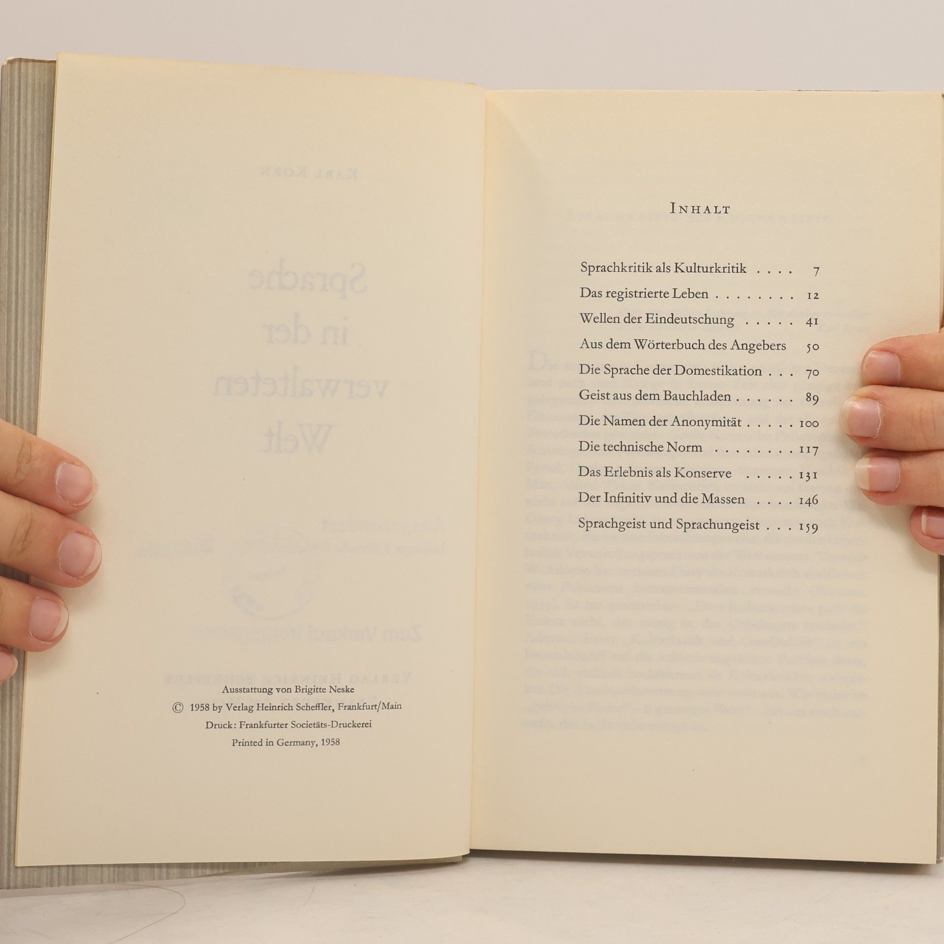 Karl Korn Sprache in der verwalteten Welt