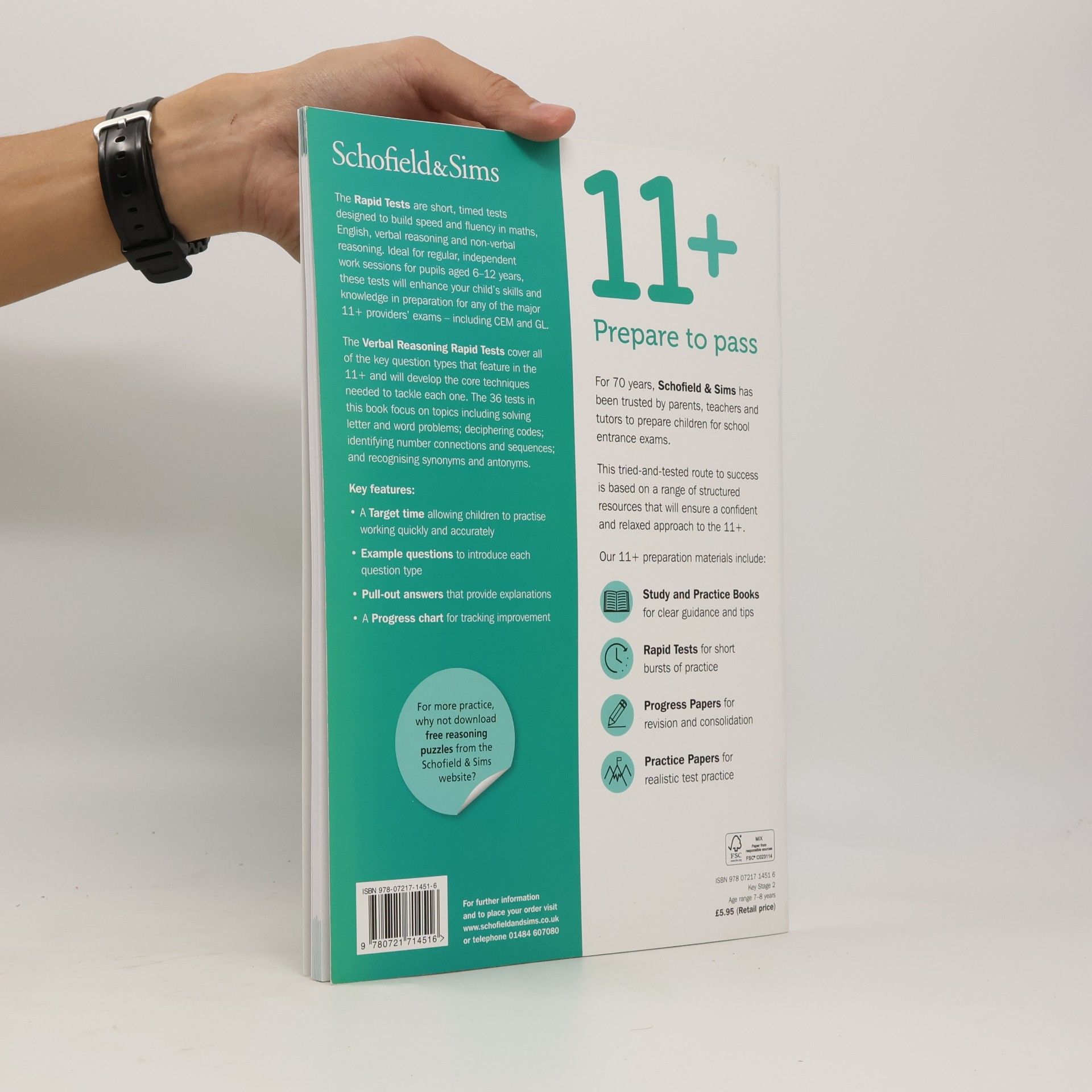 Schofield & Sims Limited 11+ Verbal Reasoning Rapid Tests Book 2: Year 3, Ages 7-8
