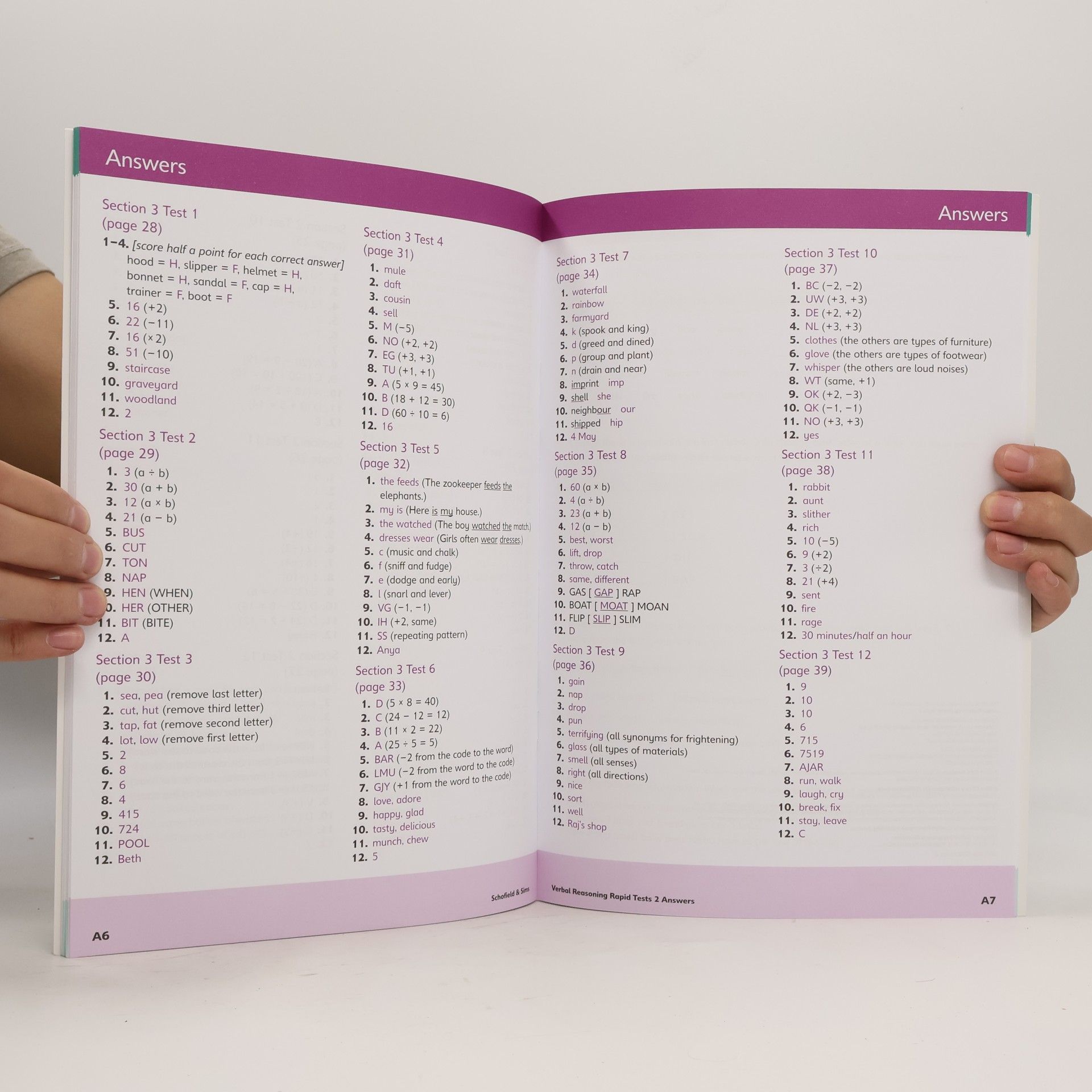 Schofield & Sims Limited 11+ Verbal Reasoning Rapid Tests Book 2: Year 3, Ages 7-8