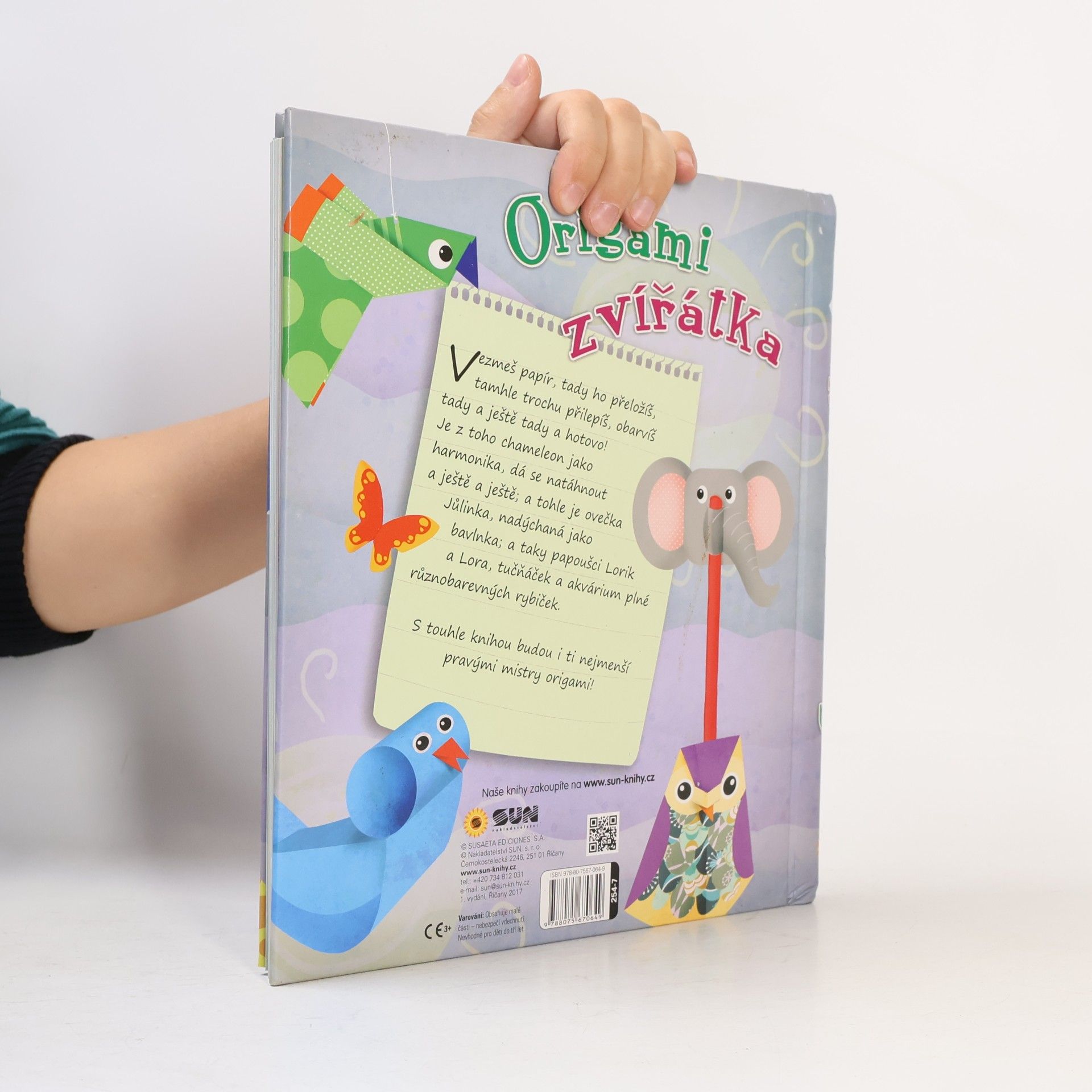 Hana Jovanovičová Origami zvířátka : papírové skládání