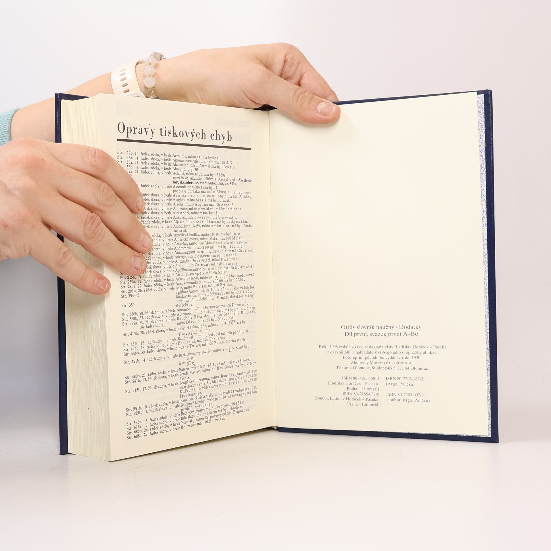 Collectif d'auteurs Ottův slovník naučný Dodatky I 1 A - Bo