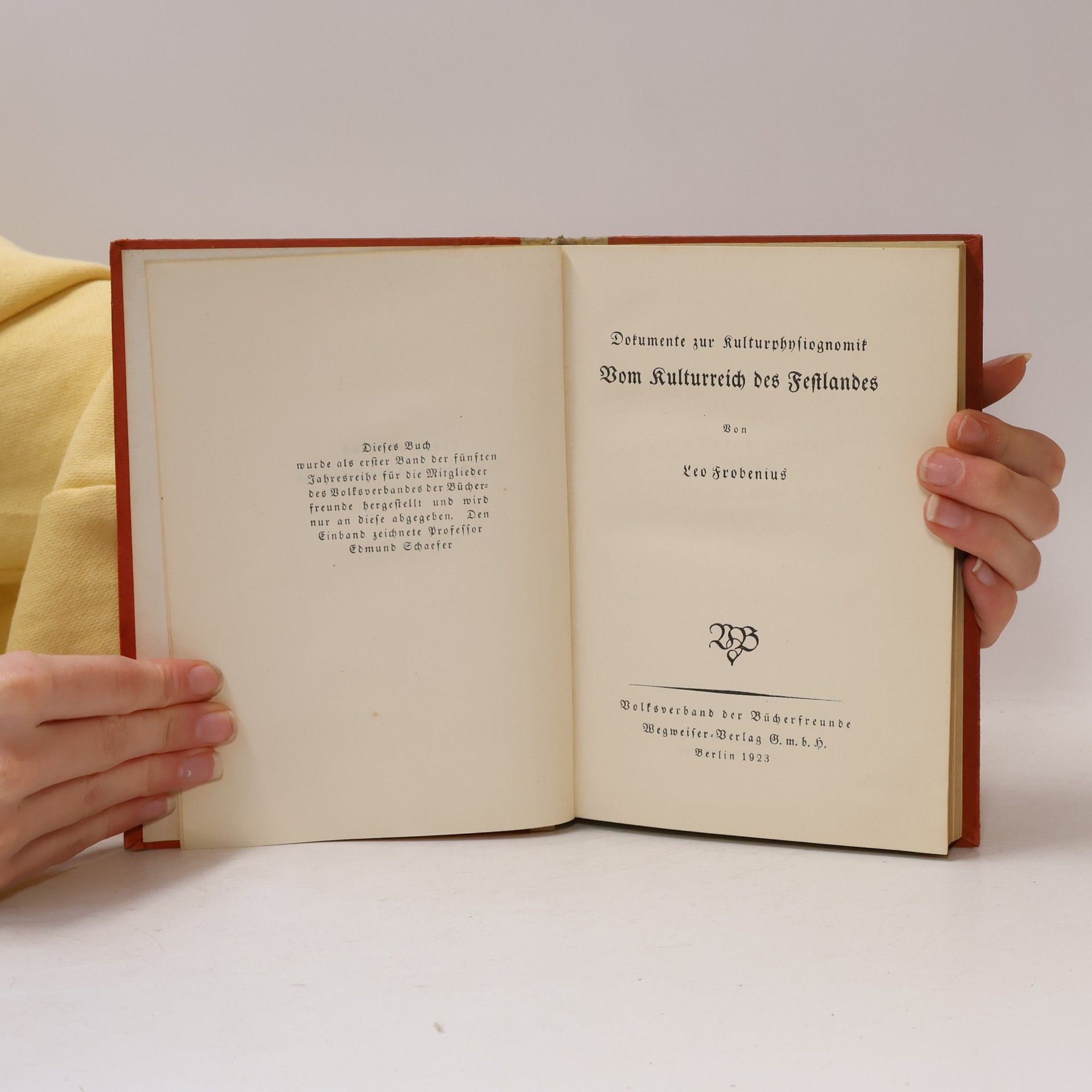 Leo Frobenius Vom kulturreich des Festlandes