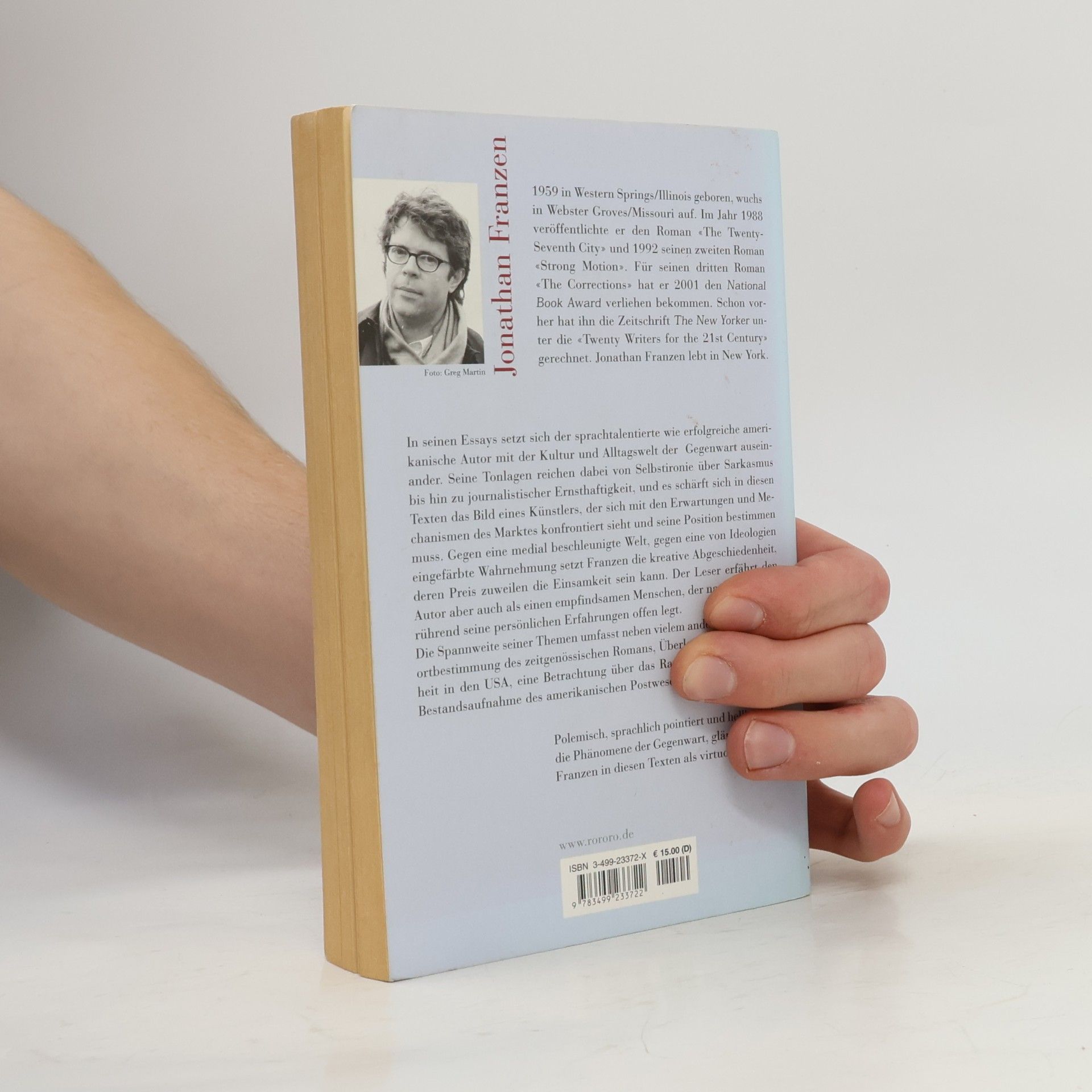 Jonathan Franzen Anleitung zum Einsamsein.