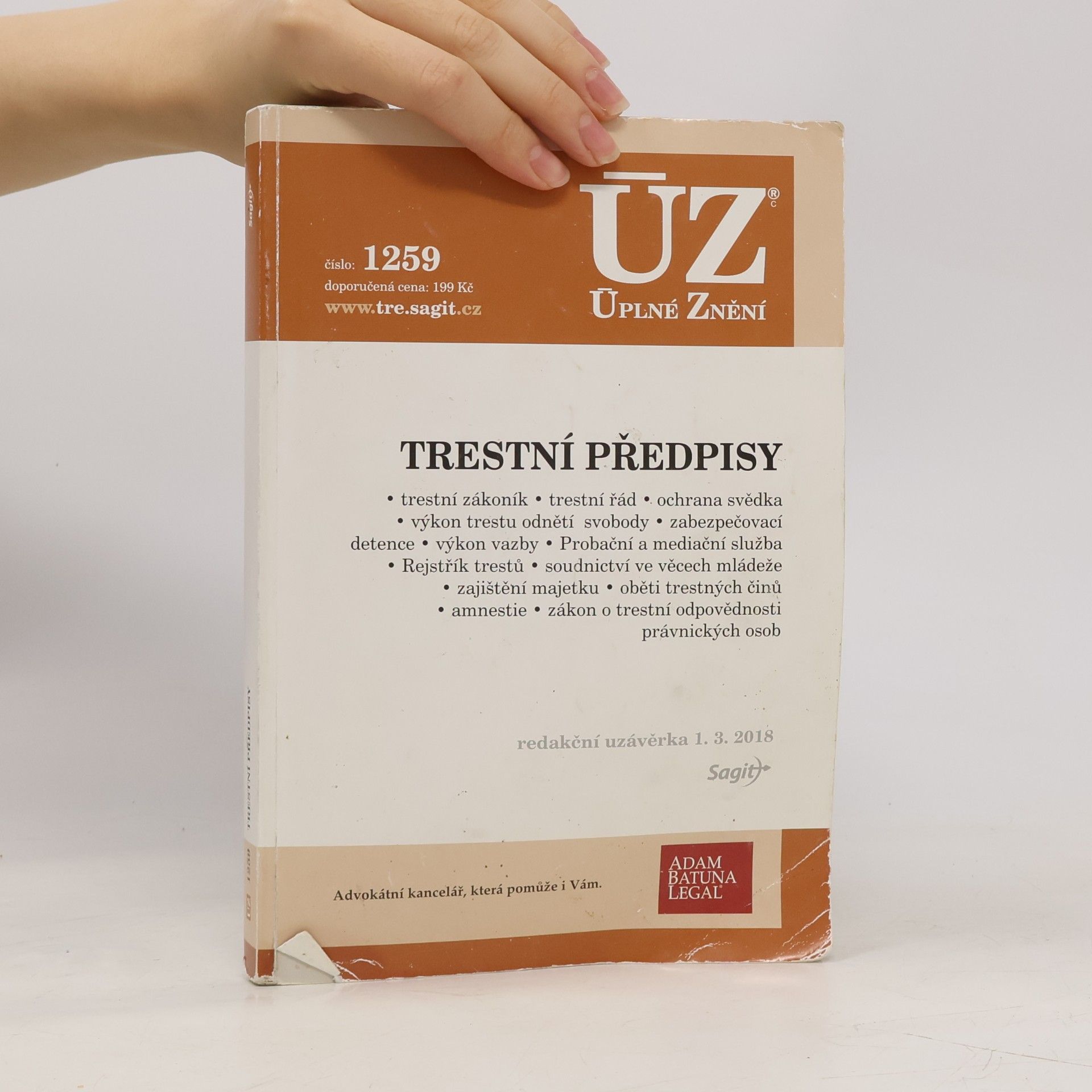 Česko Trestní předpisy [ÚZ 2018 č. 1259]