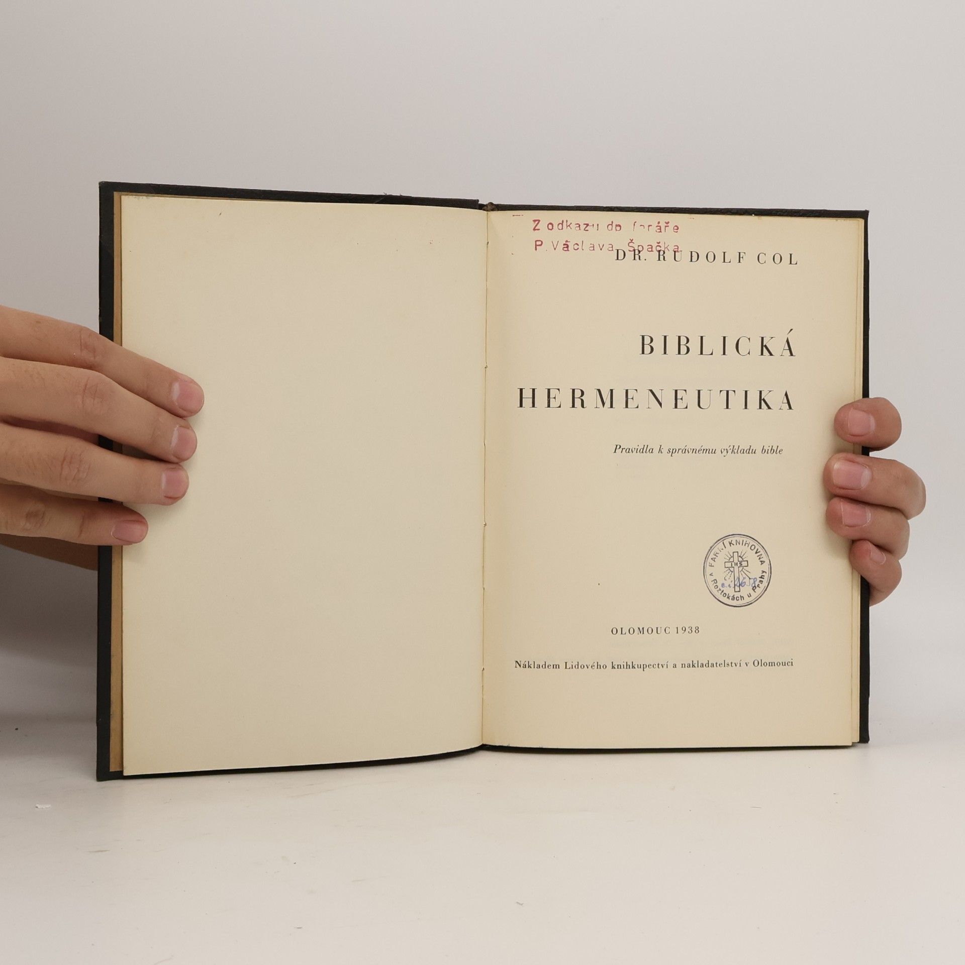 Rudolf Col Biblická hermeneutika