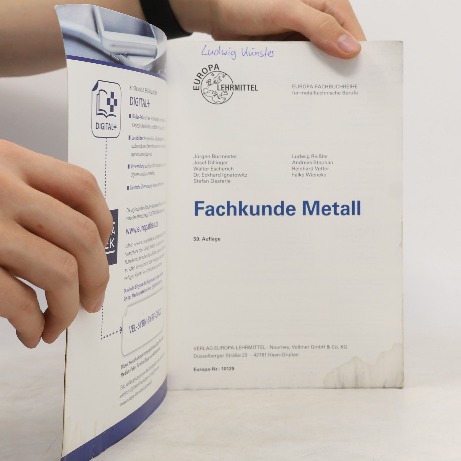 Jürgen Burmester Fachkunde Metall