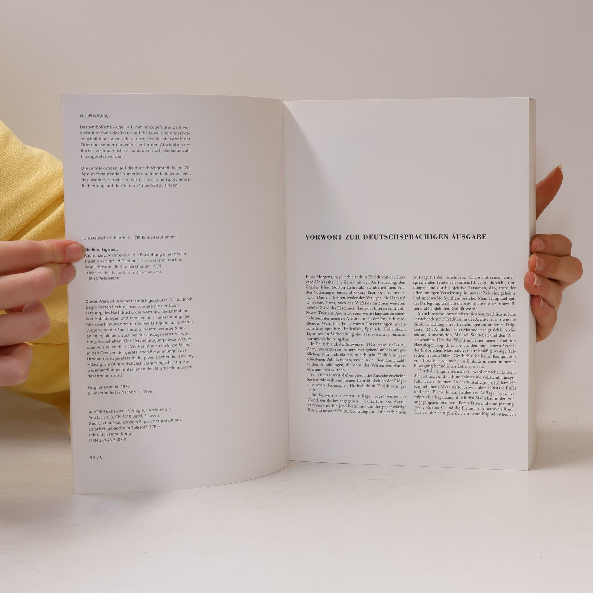 Sigfried Giedion Raum, Zeit, Architektur