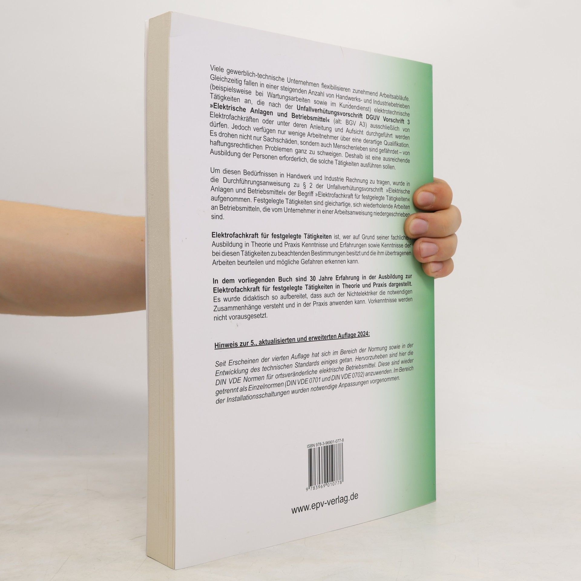 EPV-Autorenteam Elektrofachkraft für festgelegte Tätigkeiten nach DGUV Vorschrift 3